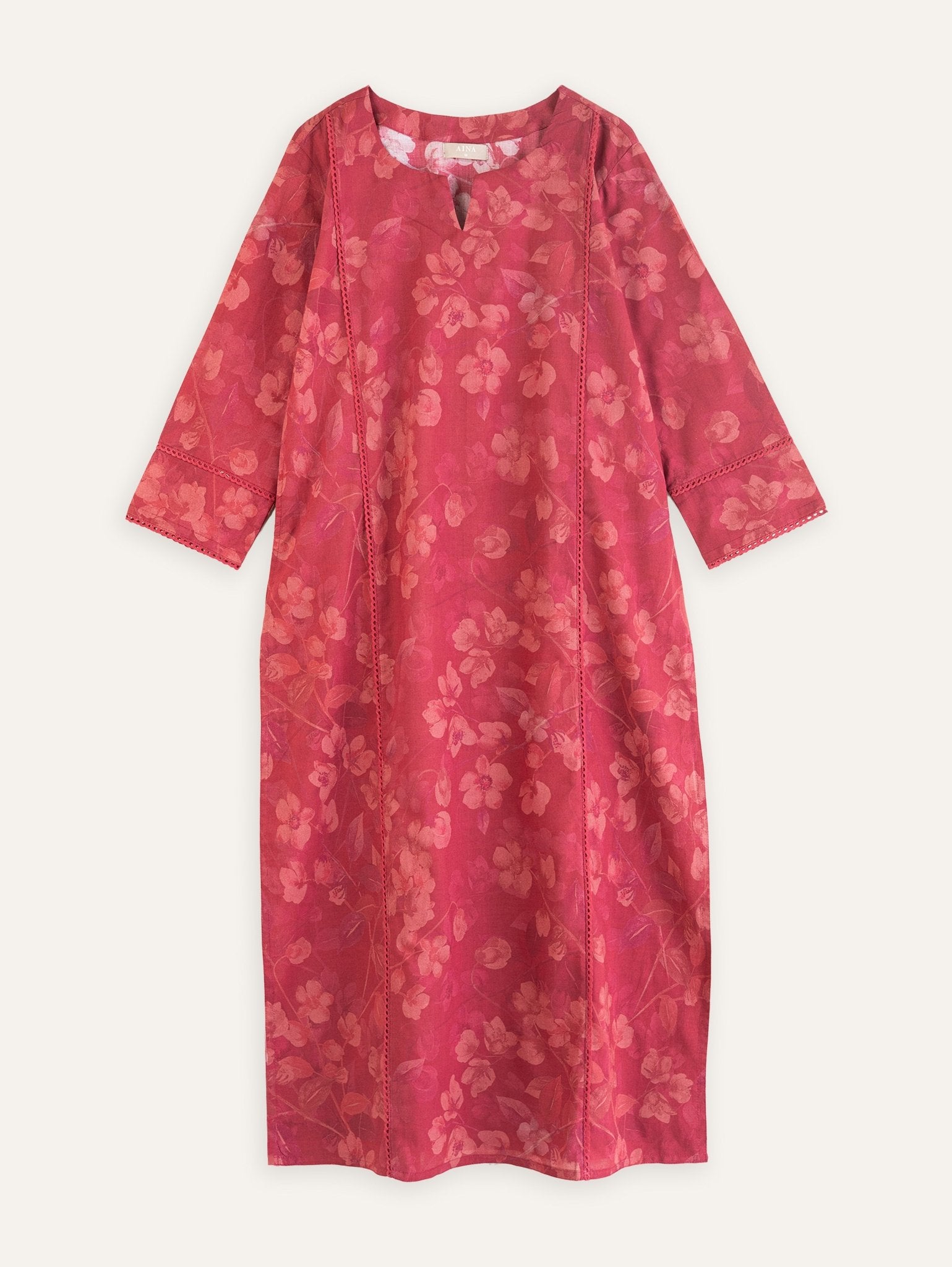 Anshul Cotton Lawn Digital Print Straight Kurta - AINA