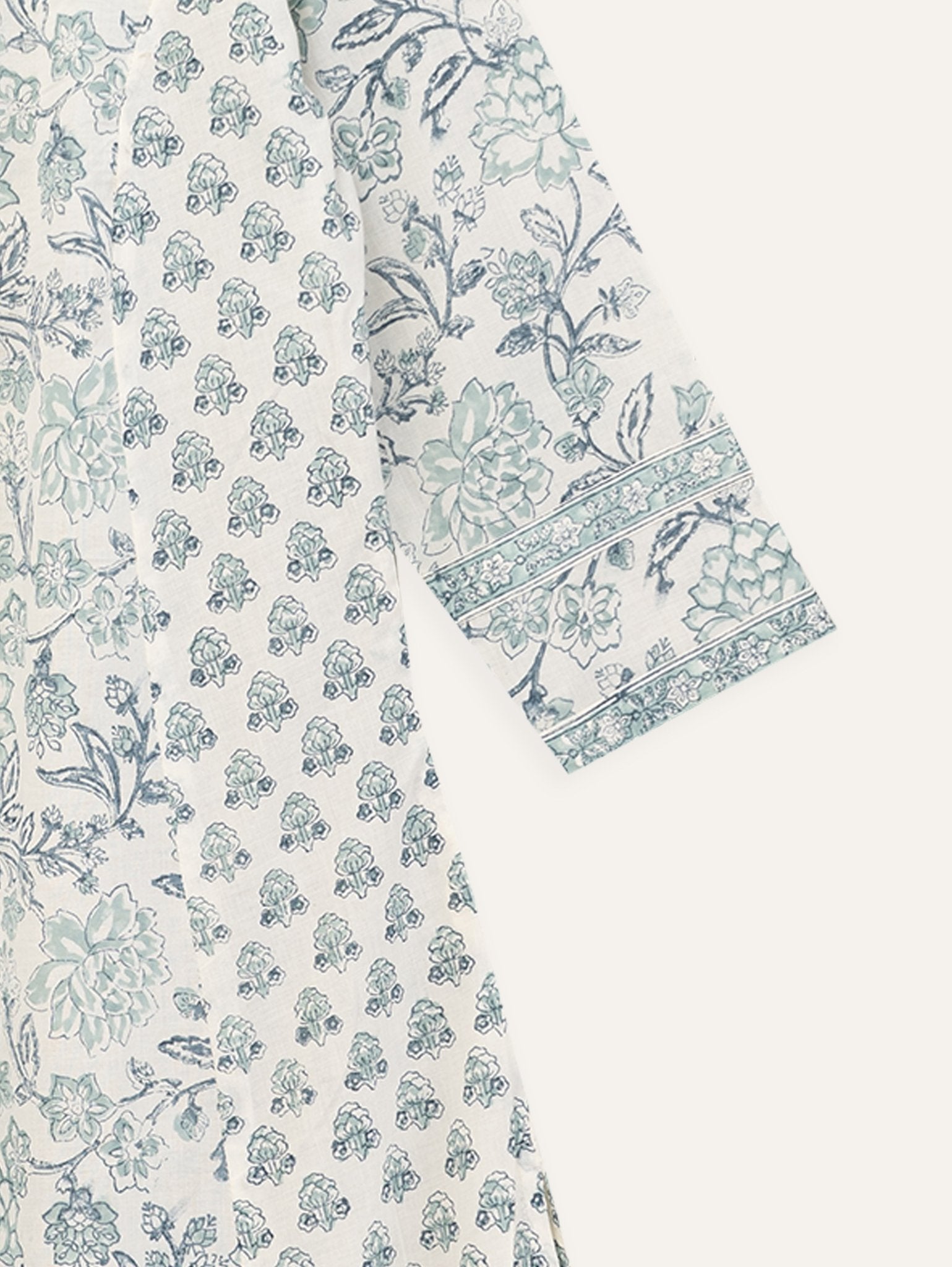 Anusha Cotton Block Printed A - Line Kurta - AINA
