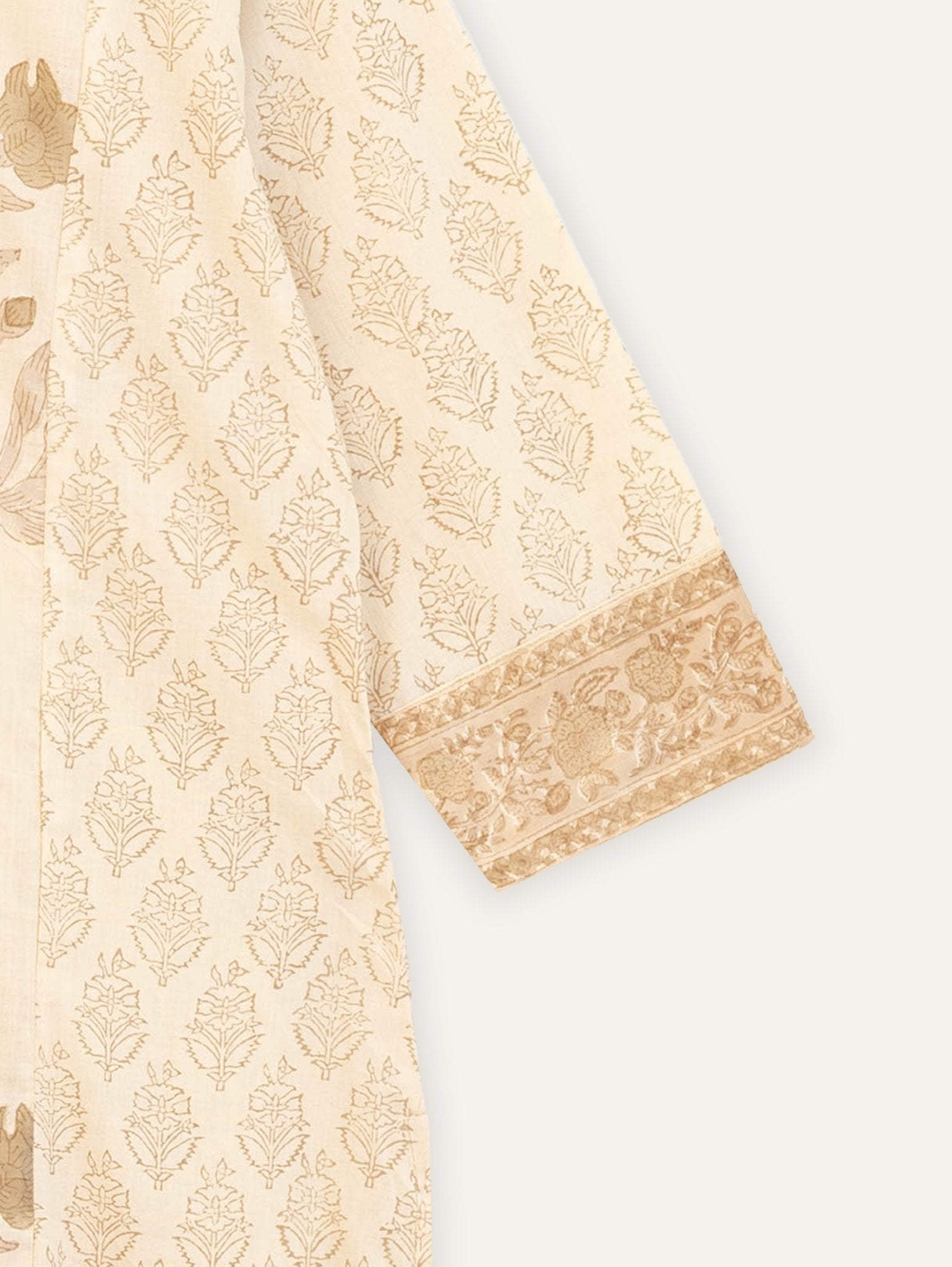 Anvi Cotton Block Printed Straight Kurta - AINA