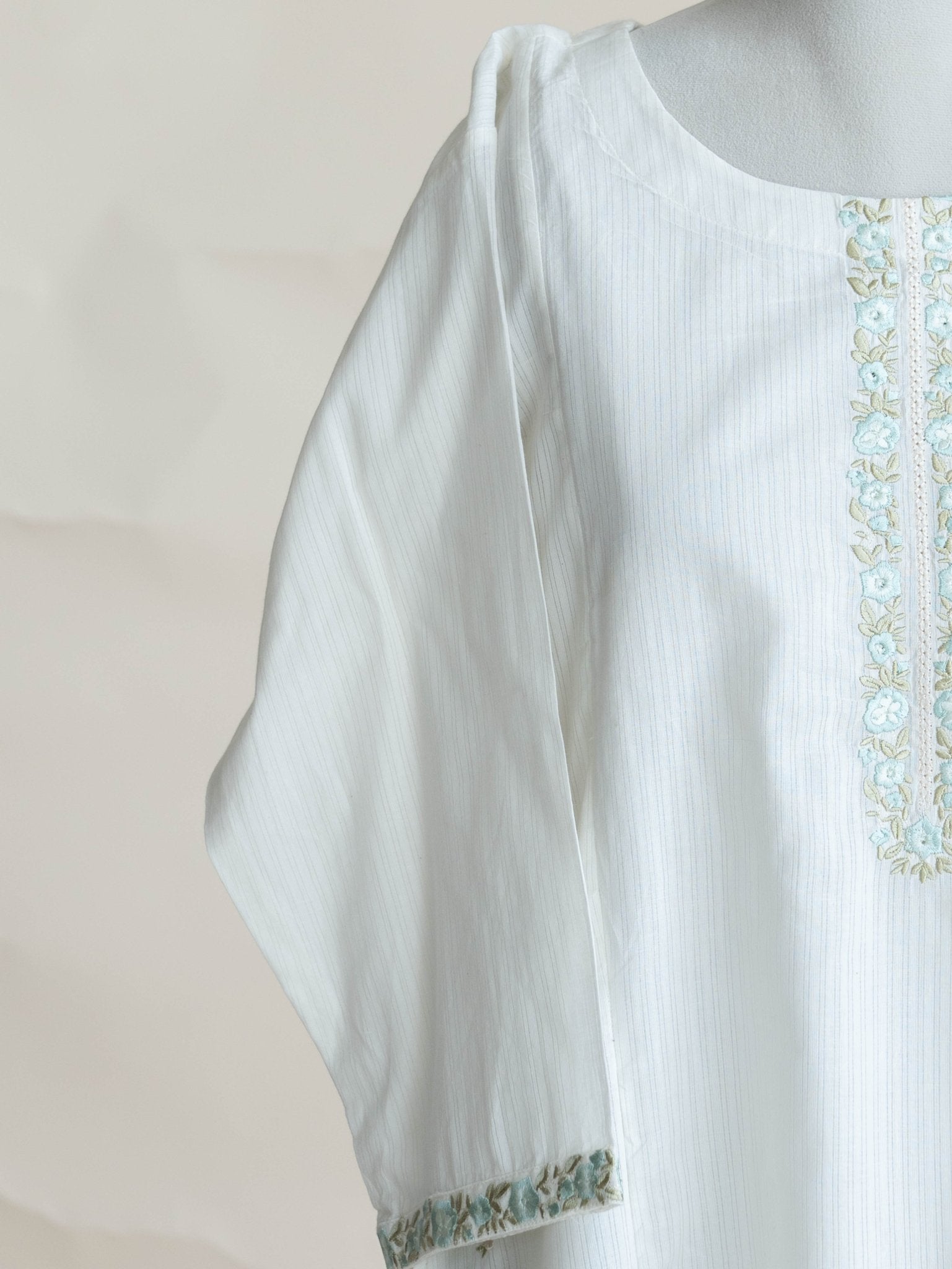 Apoorva Cotton Embroidered A-Line Kurta - AINA