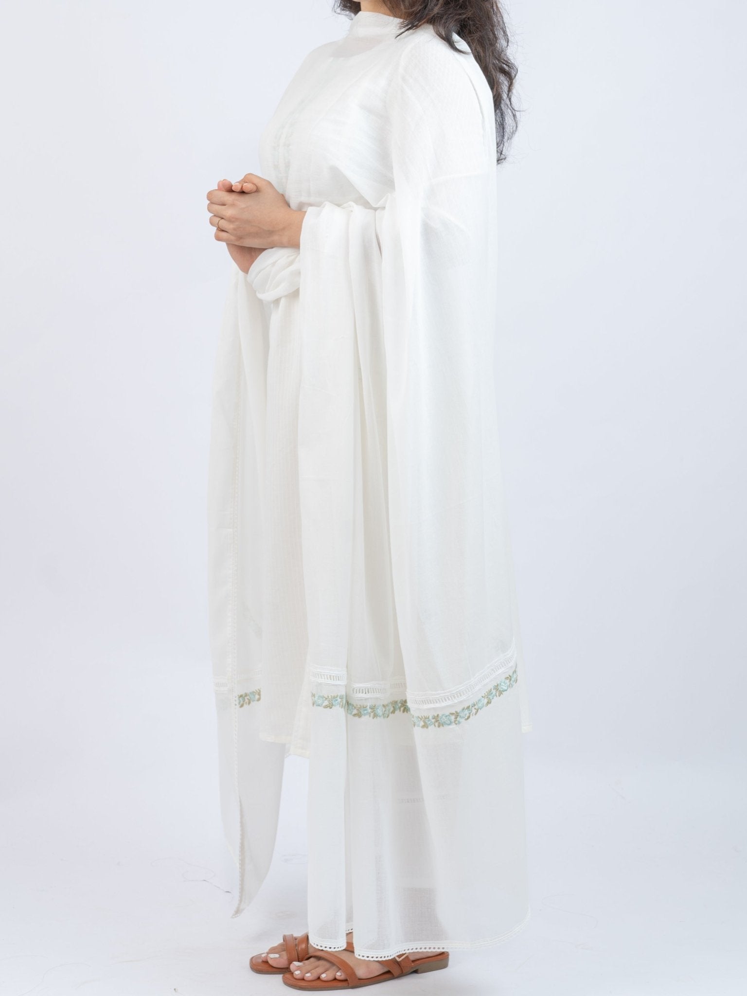 Apoorva Cotton Embroidered A - Line Suit Set - AINA
