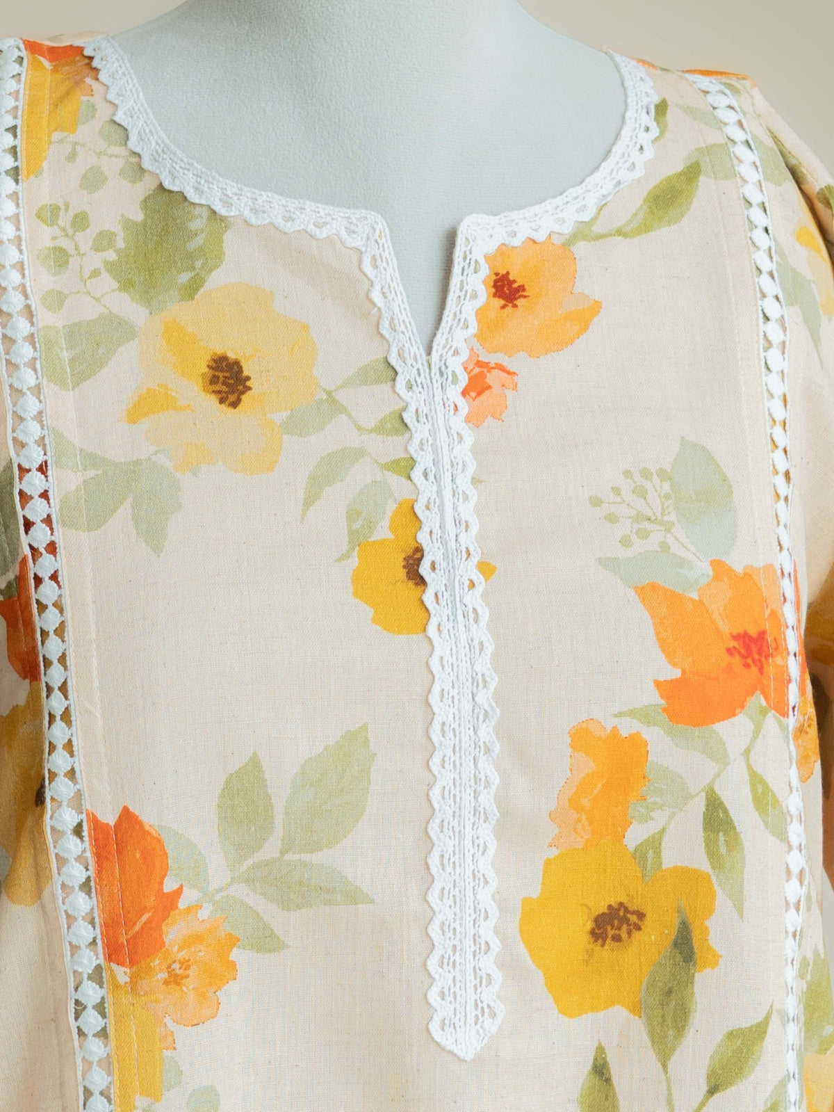 Aradhya Cotton Digital Printed Straight Kurta - AINA