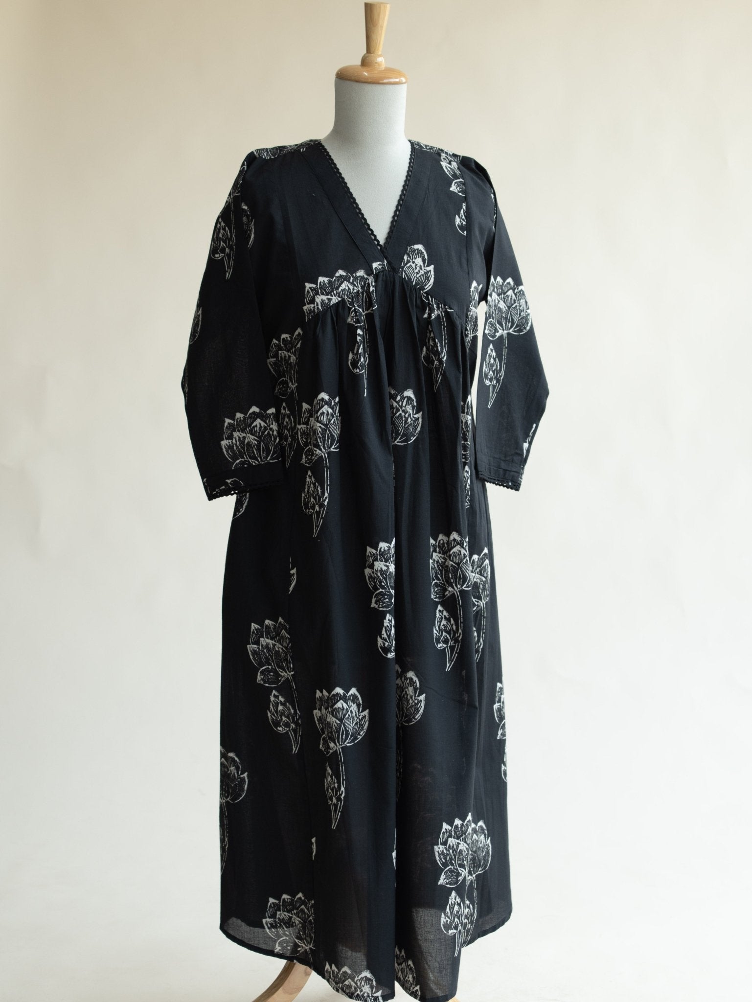 Arhana Cotton Block Printed A - Line Suit Set - AINA