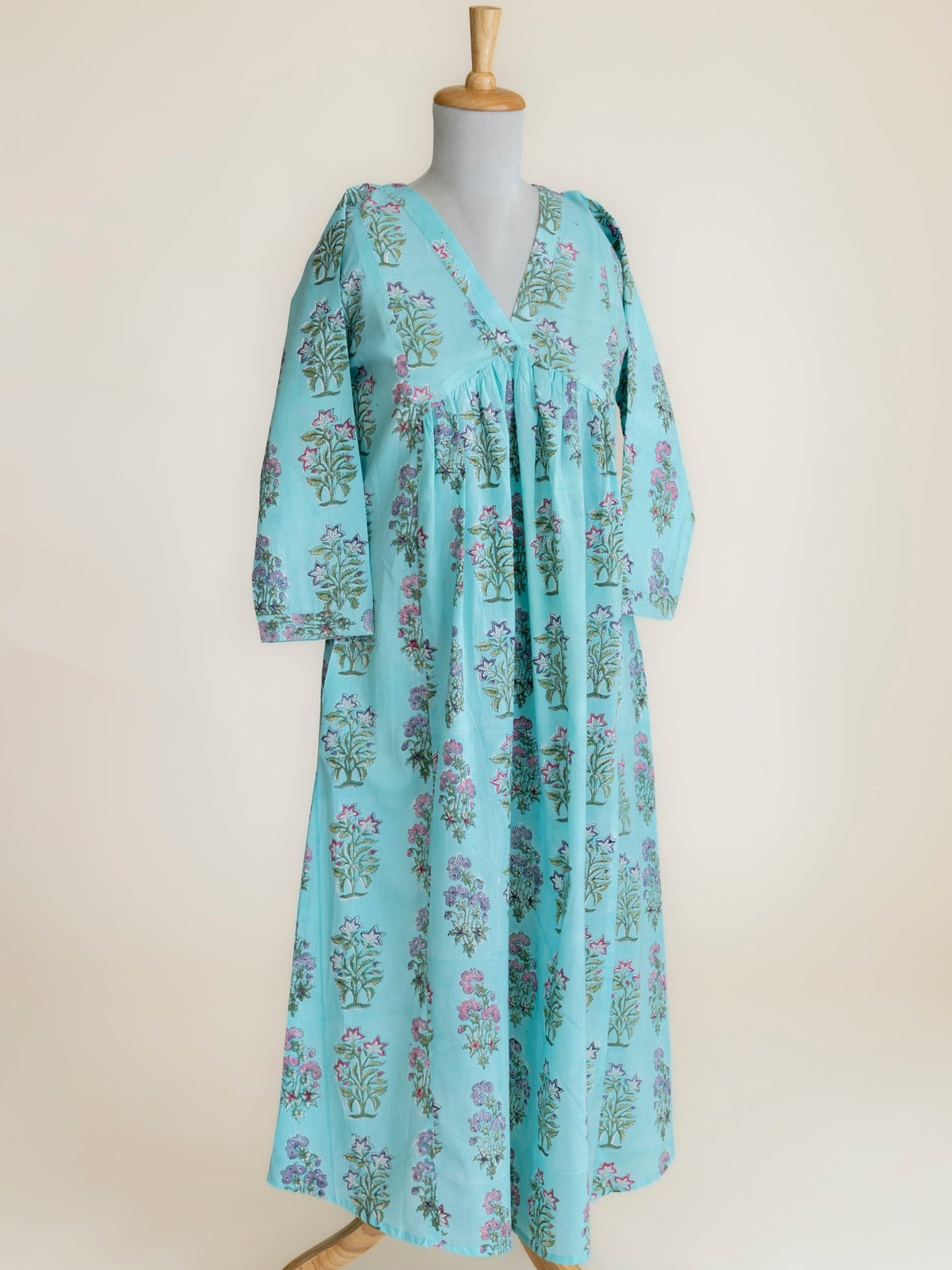 Ariah Cotton Block Printed A-Line Kurta - AINA