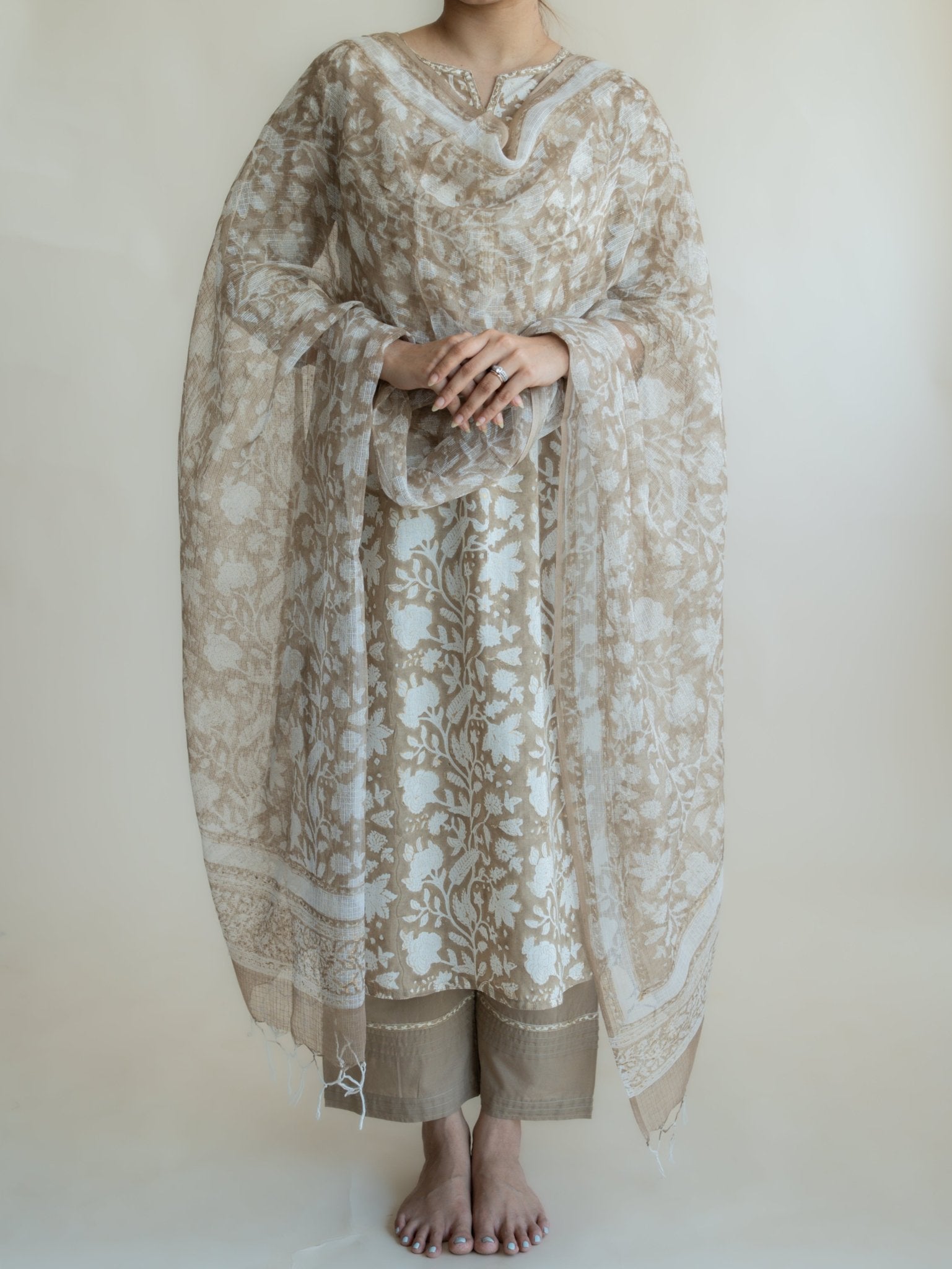 Armah Cotton Block Printed Straight Suit Set - AINA