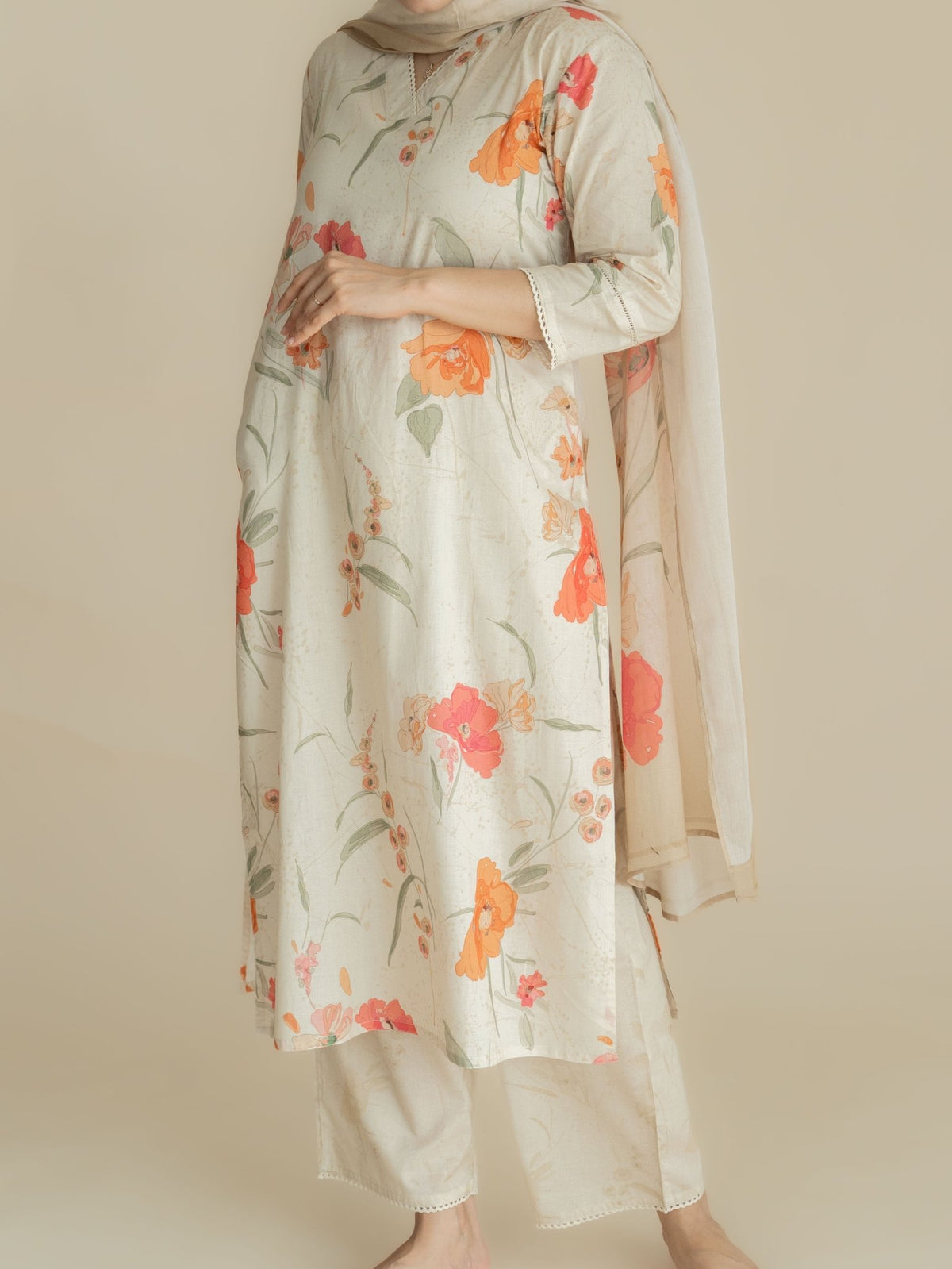 Armiya Cotton Digital Printed Straight Suit Set - AINA