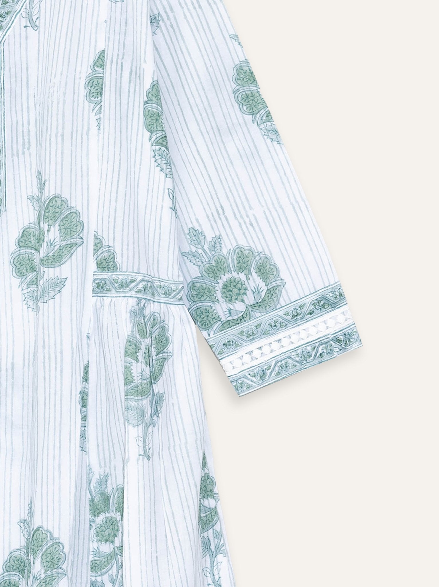 Arya Cotton Block Printed A - Line Kurta - AINA