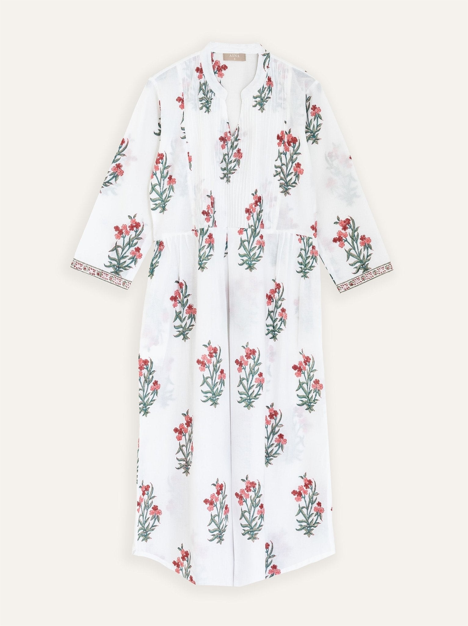 Ashna Cotton Block Printed A Line Kurta - AINA