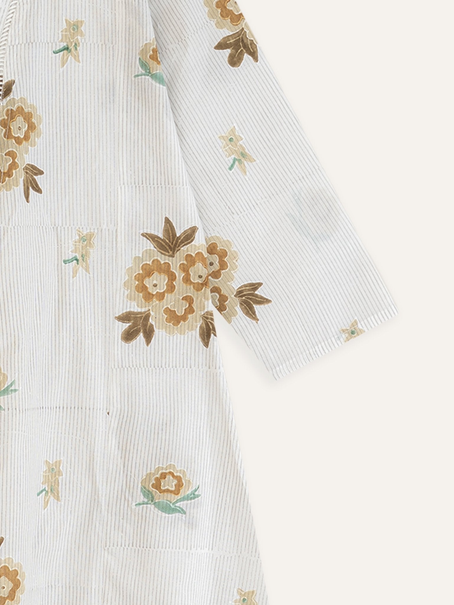 Aslah Cotton Block Printed A - Line Kurta - AINA
