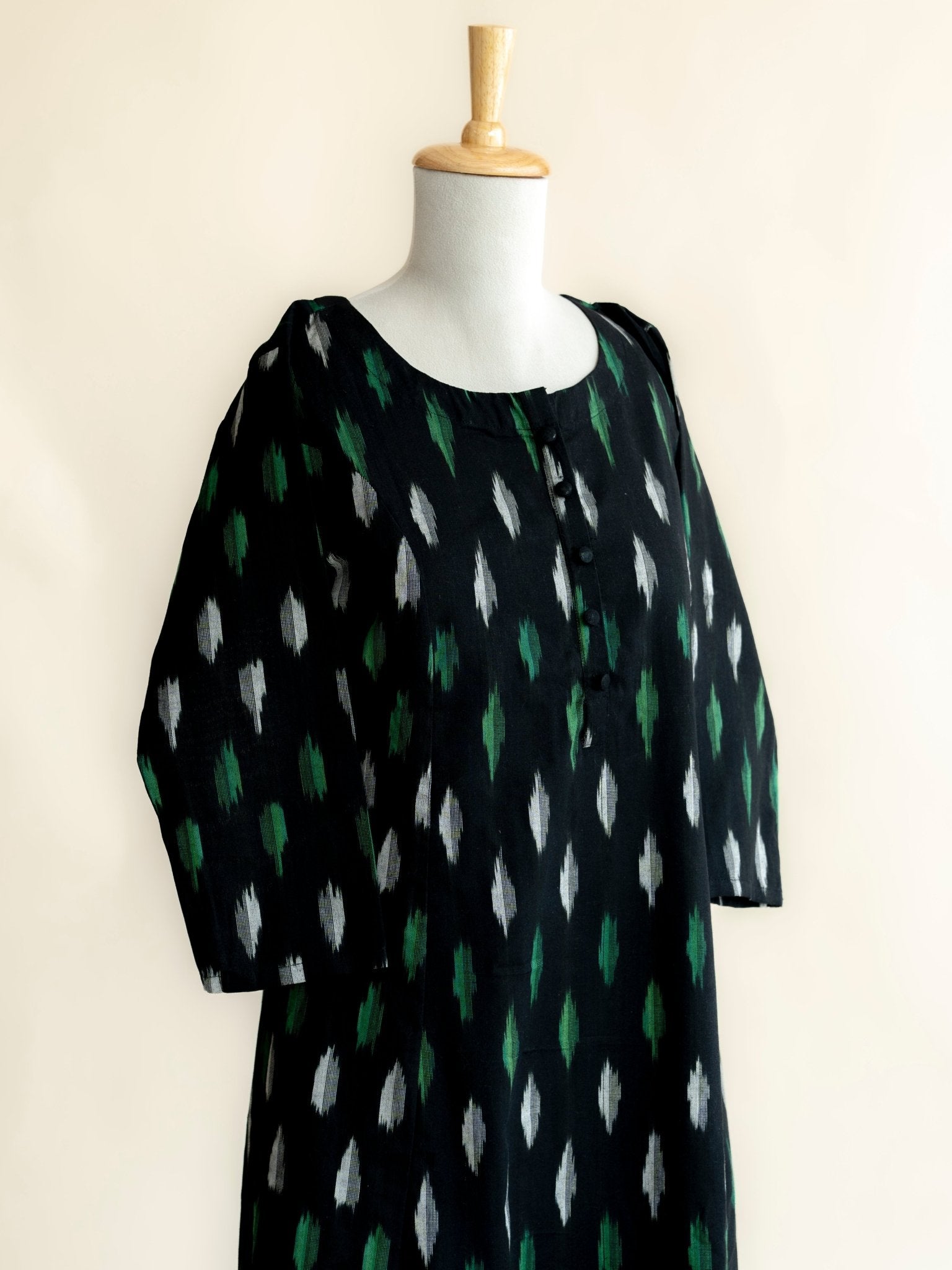 Atula Cotton Ikkat A - Line Kurta - AINA