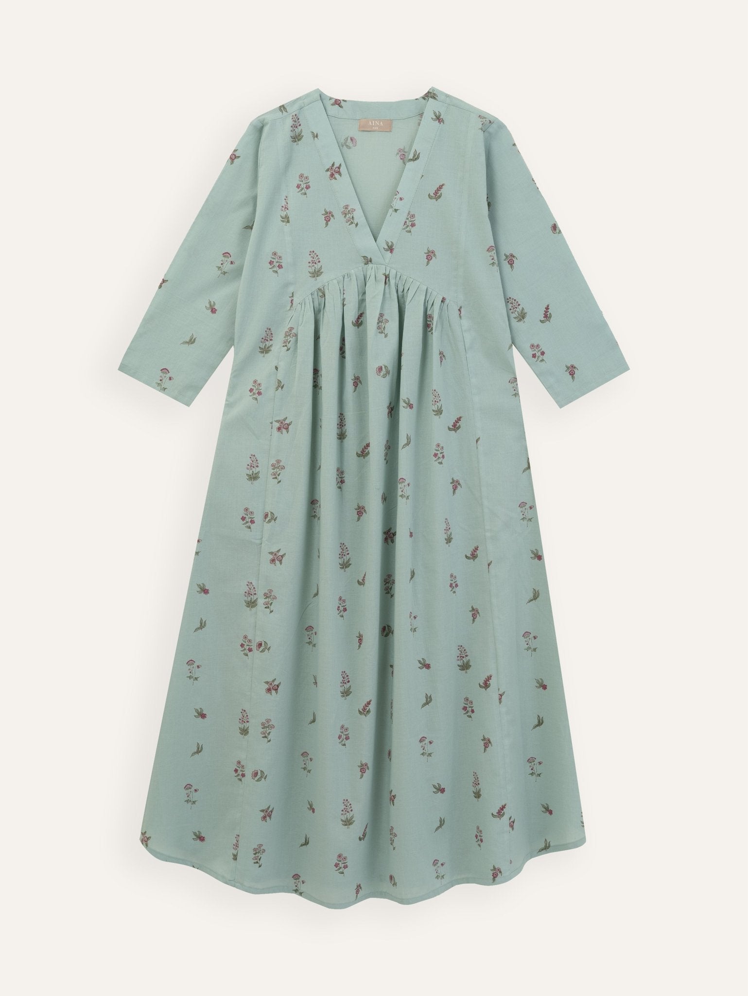 Avya Cotton Block Printed A - Line Kurta - AINA