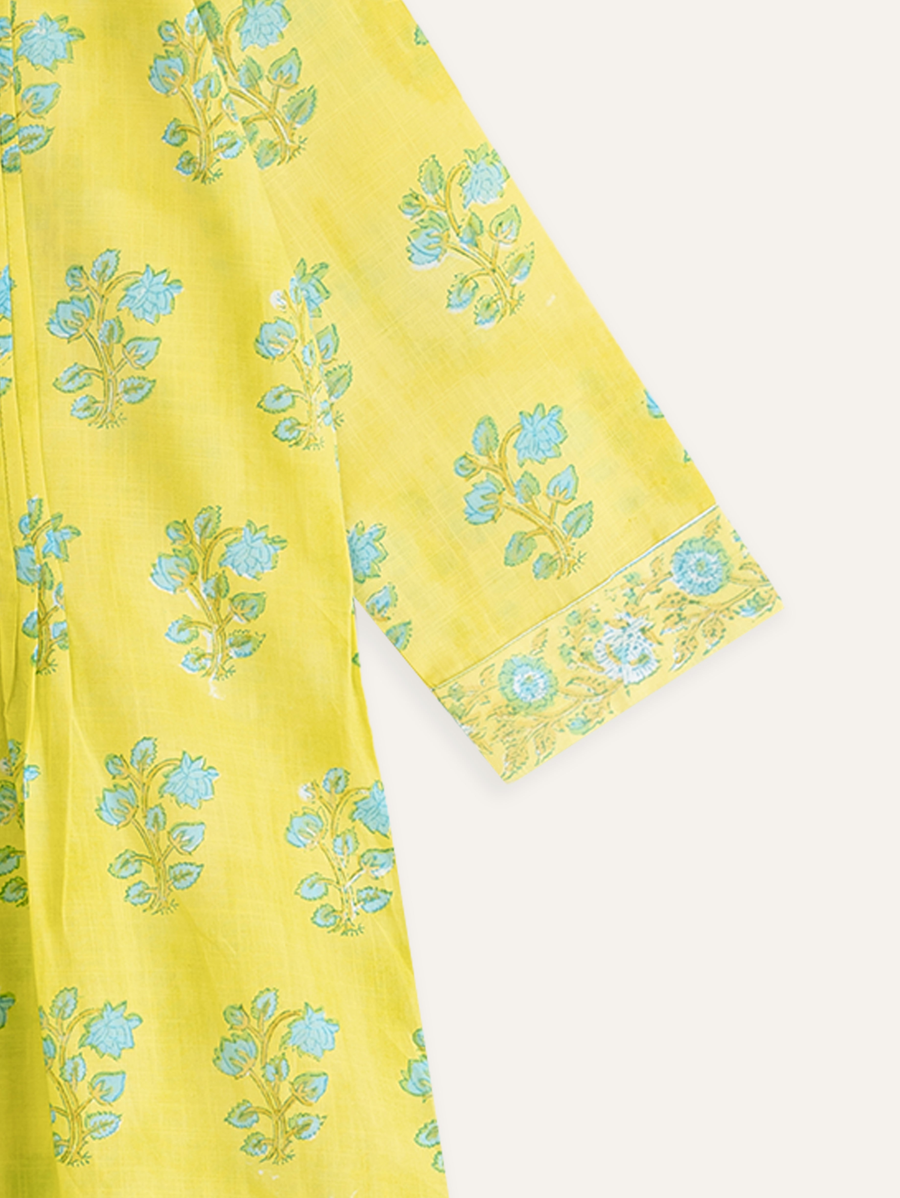 Sonam Cotton Block Printed A-Line Kurta