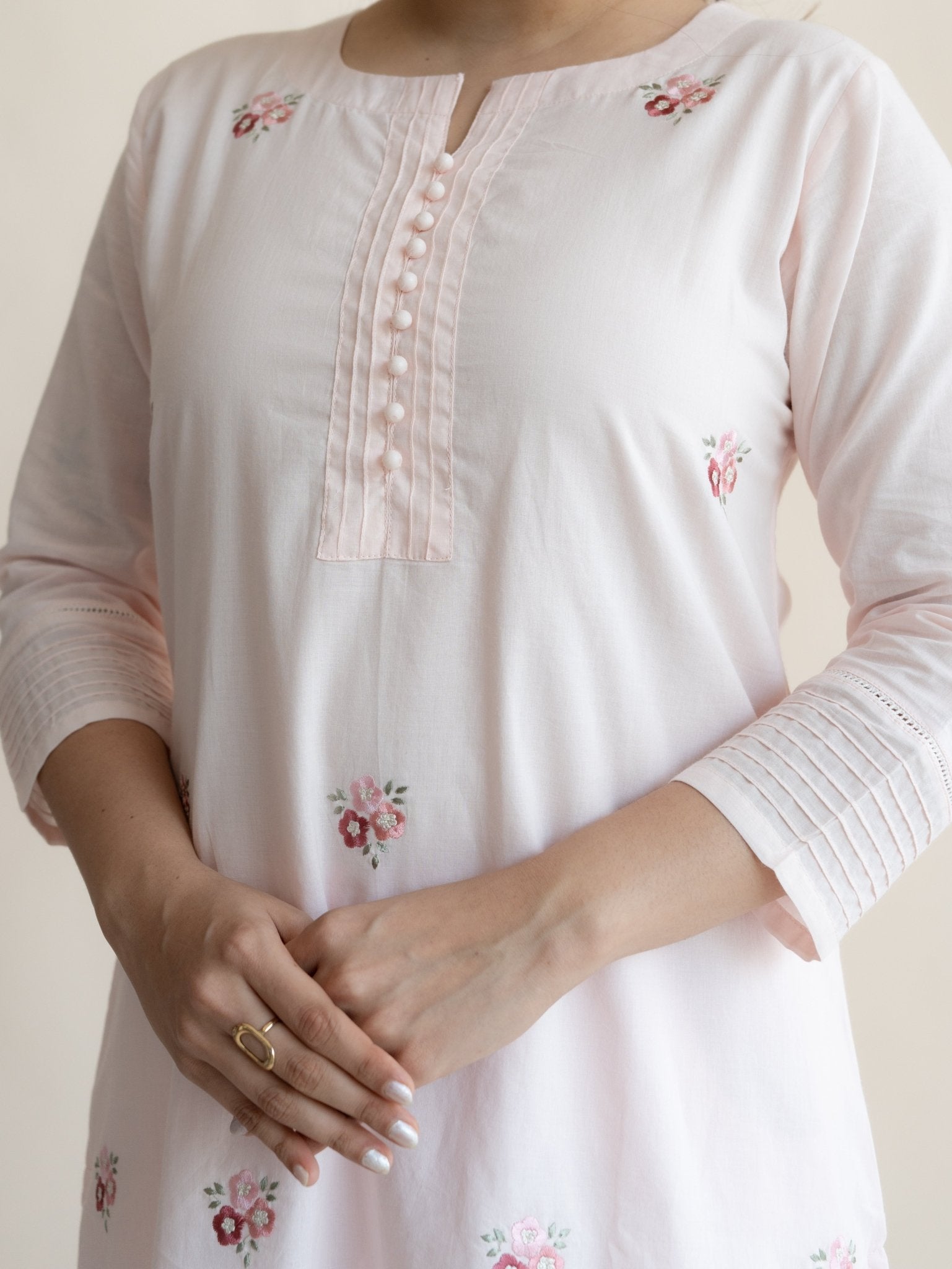Ayath Cotton Embroidered A - Line Kurta - AINA