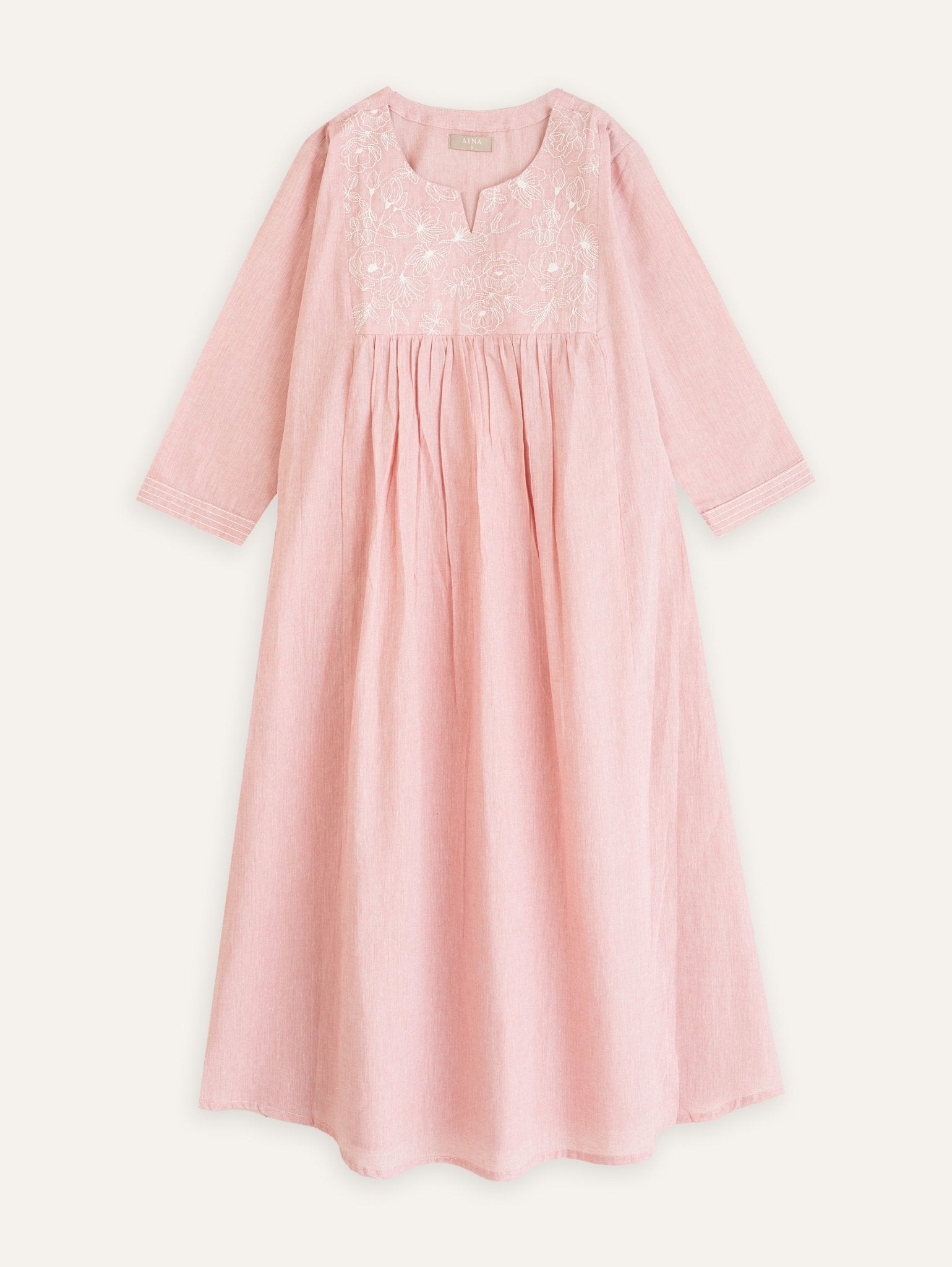 Ayra Cotton Handloom Embroidered A - Line Kurta - AINA