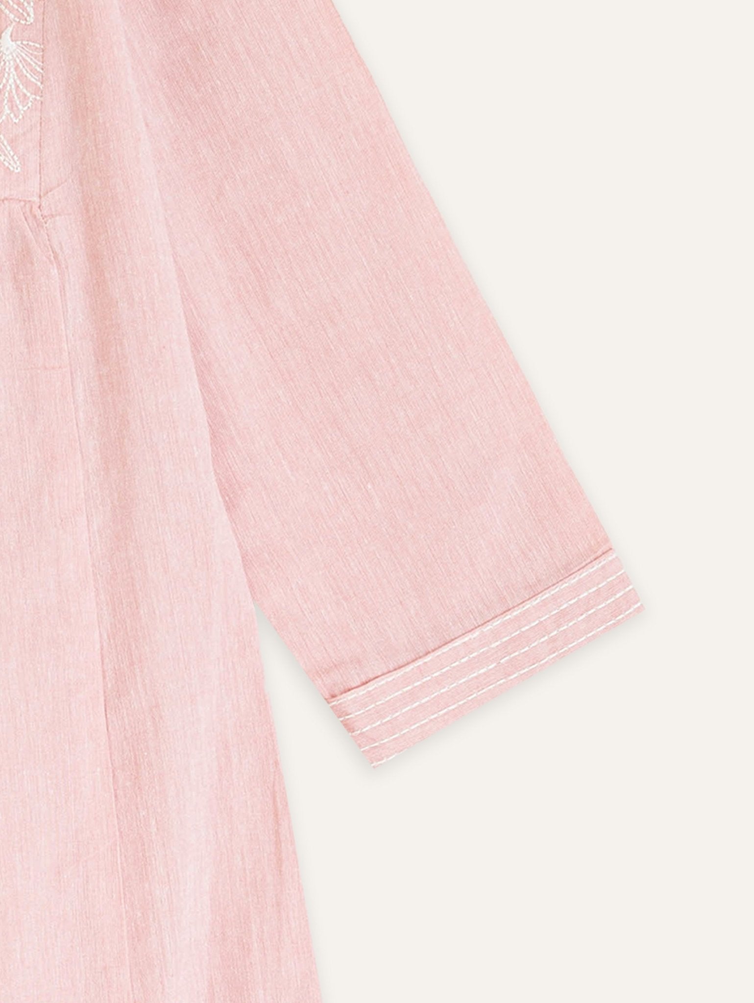 Ayra Cotton Handloom Embroidered A - Line Kurta - AINA