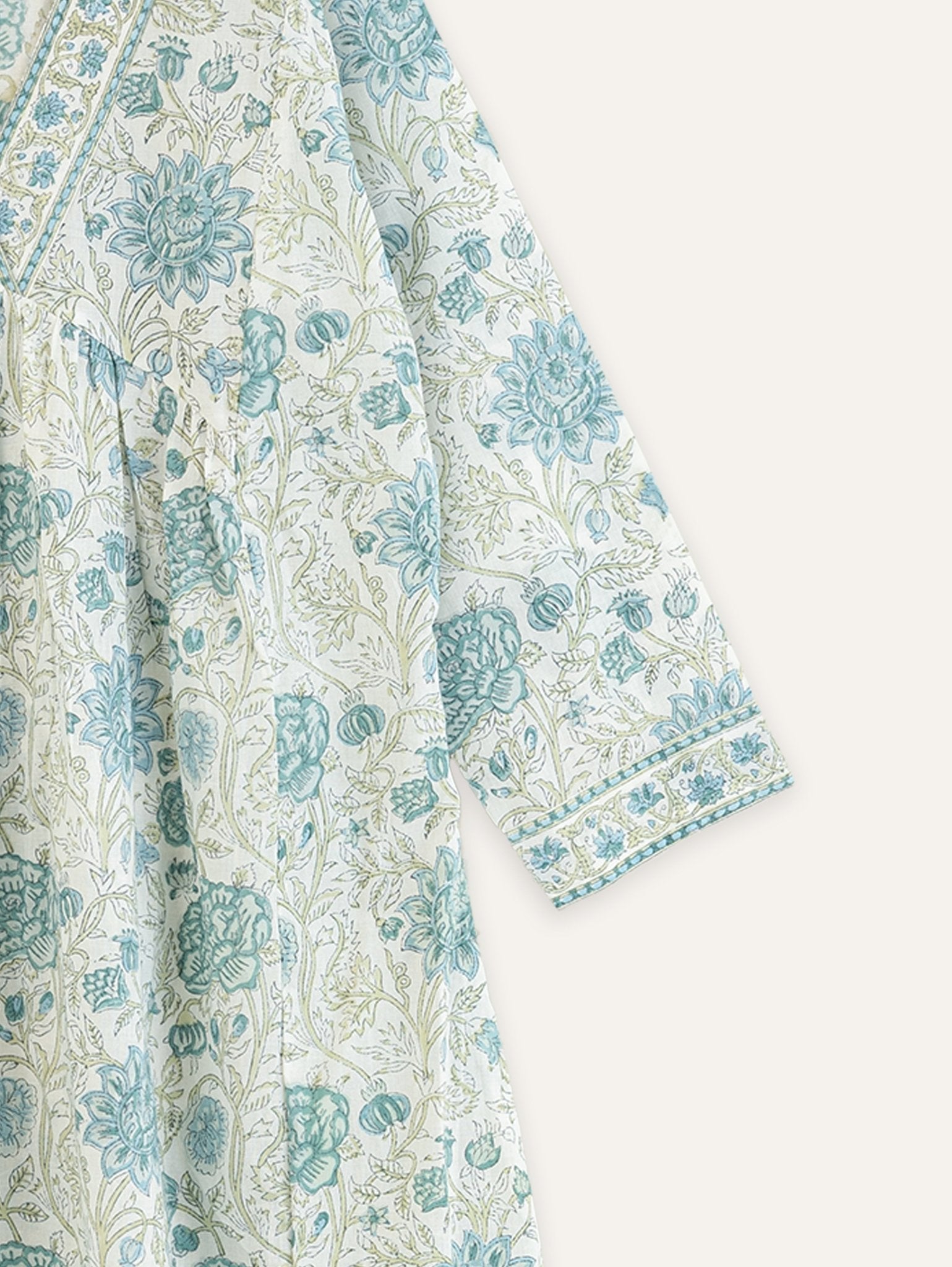 Ayush Cotton Block Printed A - Line Kurta - AINA