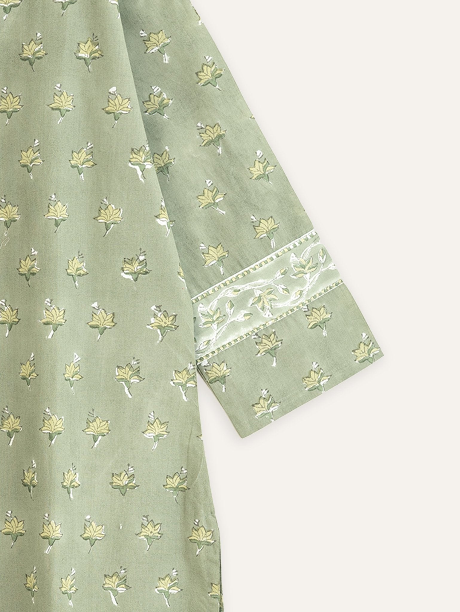 Bagya Cotton Block Printed Straight Kurta - AINA