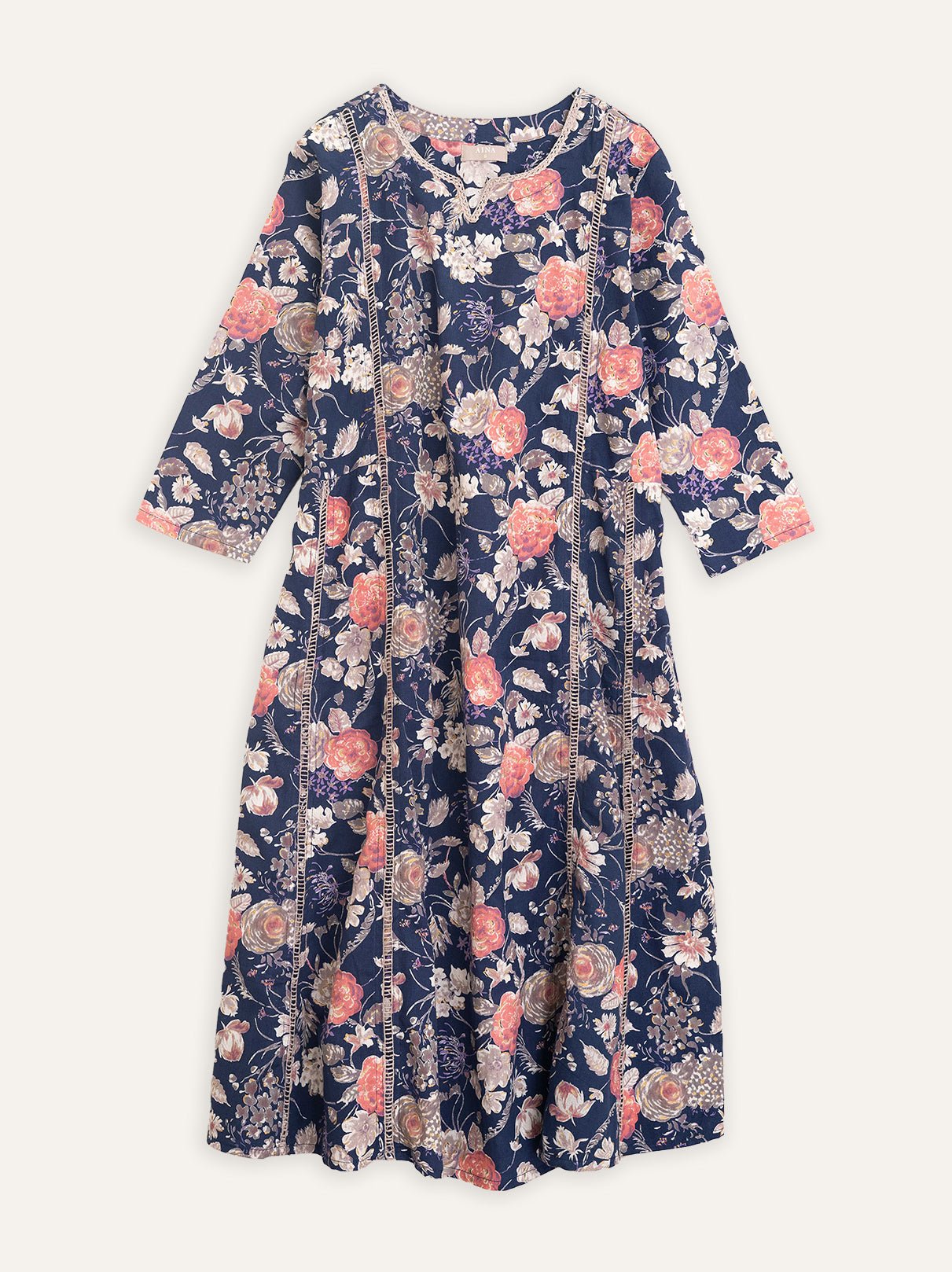 Bansi Cotton Block Printed A-Line Kurta - AINA