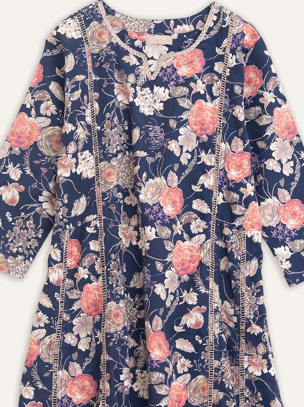Bansi Cotton Block Printed A-Line Kurta - AINA