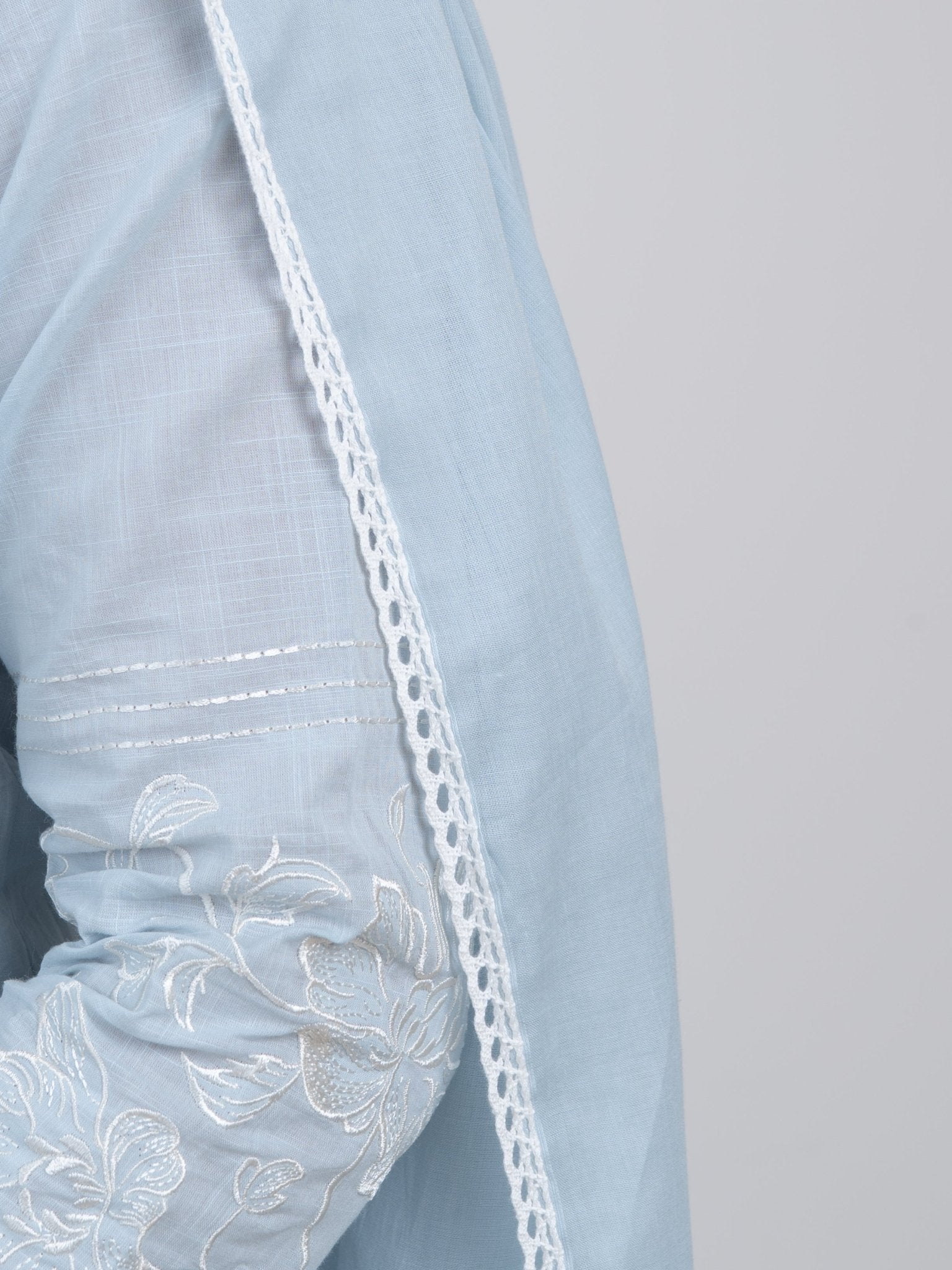 Bunah Cotton Embroidered A - Line Suit Set - AINA