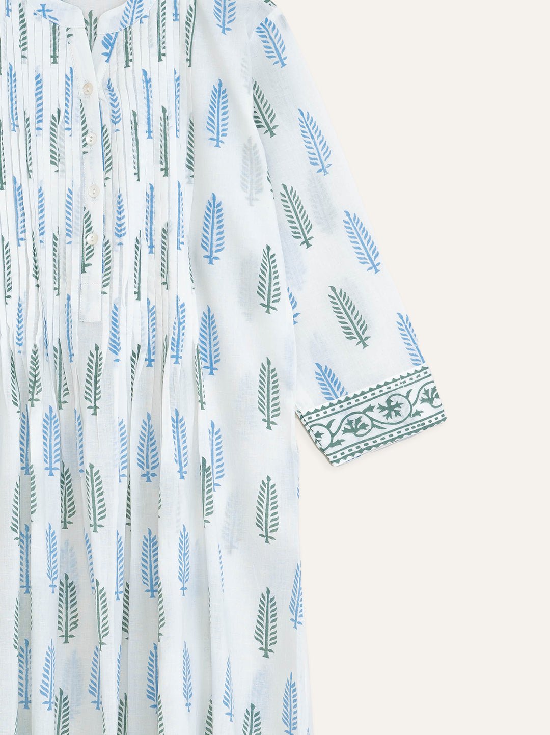 Cotton Block Printed A-Line Kurta - AINA