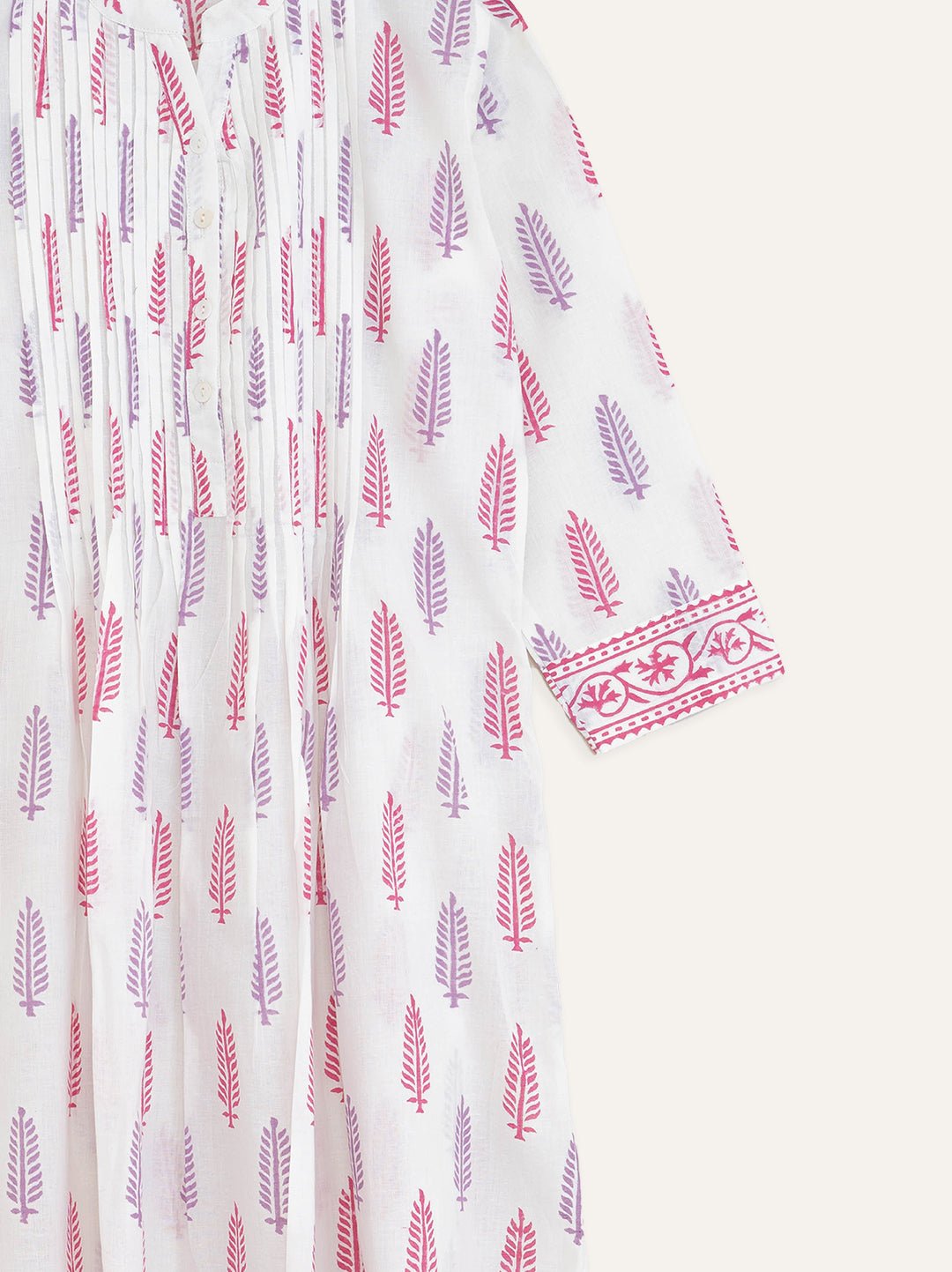 Cotton Block Printed A-Line Kurta - AINA