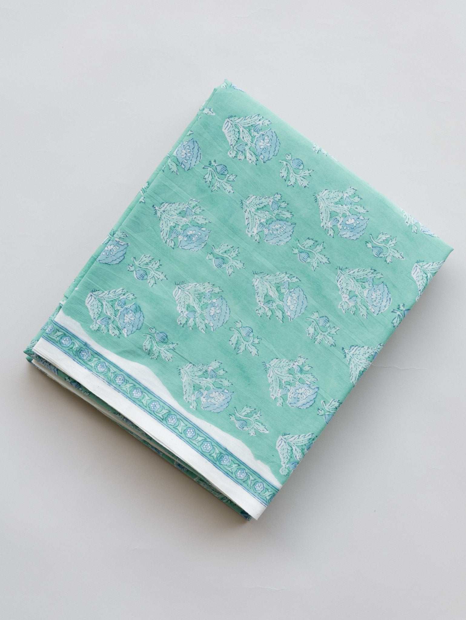 Cotton Block Printed Unstitched Suit Set - 3 Piece - AINA