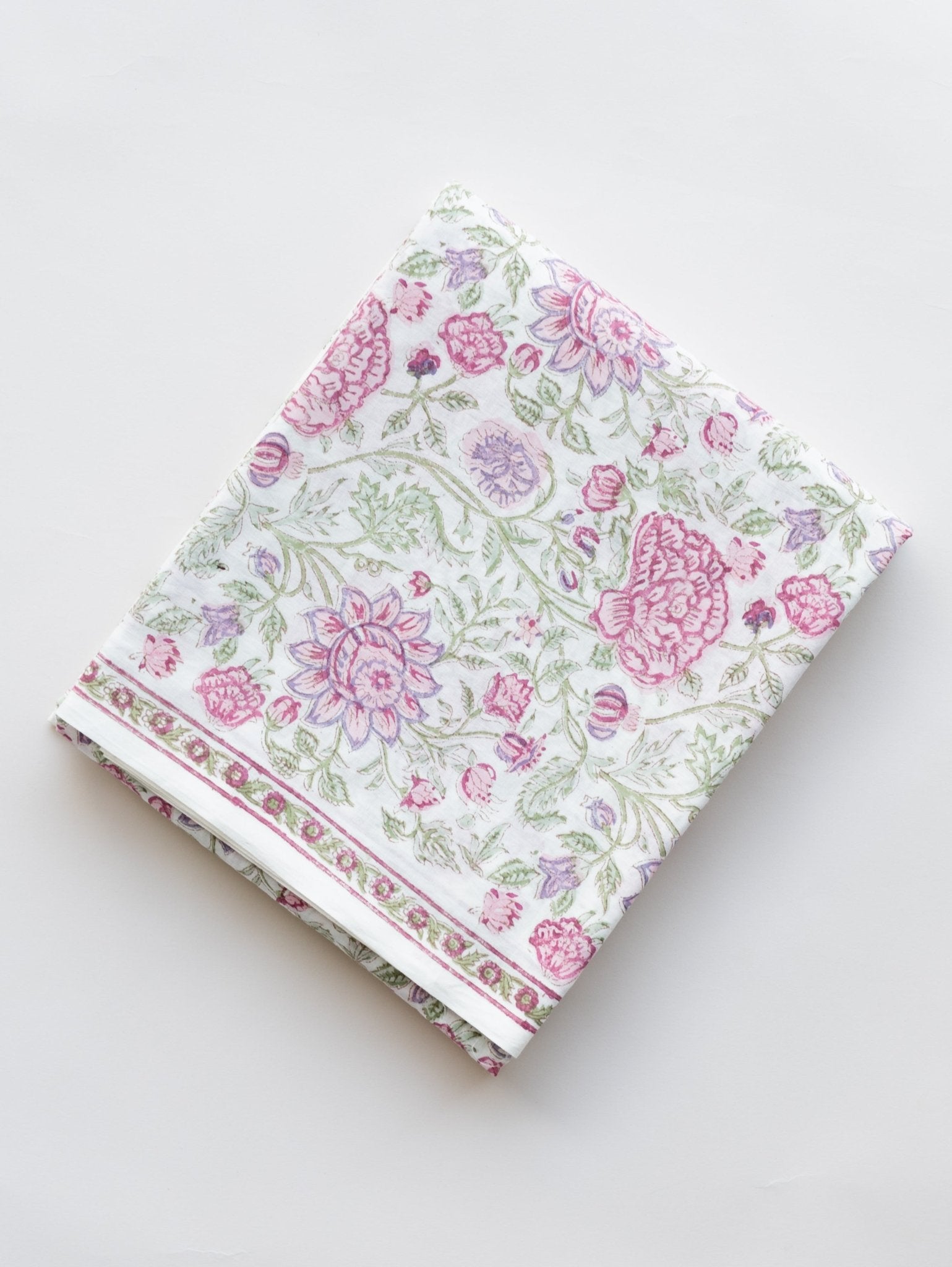 Cotton Block Printed Unstitched Suit Set - 3 Piece - AINA