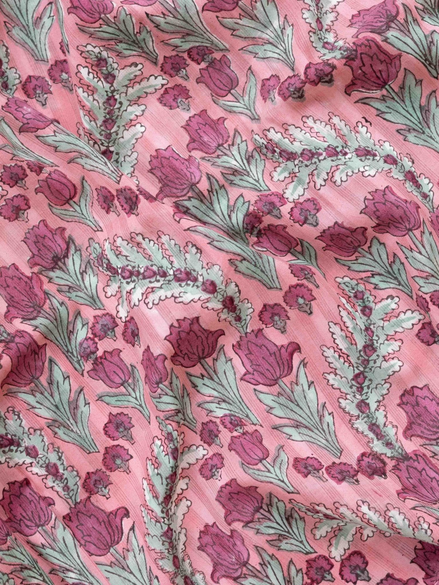 Cotton Hand Block Printed Fabric - AINA