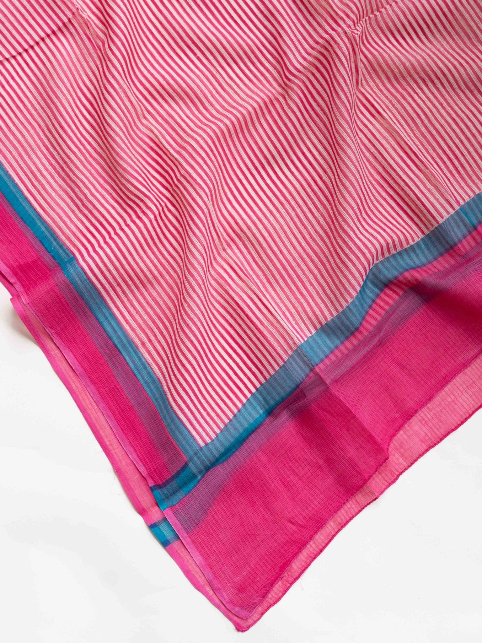 Cotton Mulmul Block Printed Unstitched Suit - 3 Piece - AINA