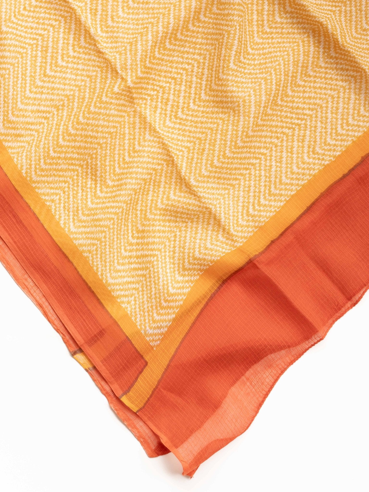 Cotton Mulmul Block Printed Unstitched Suit - 3 Piece - AINA