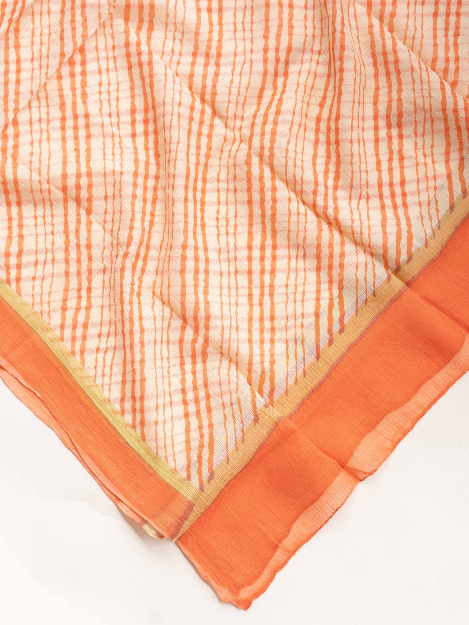 Cotton Mulmul Block Printed Unstitched Suit - 3 Piece - AINA