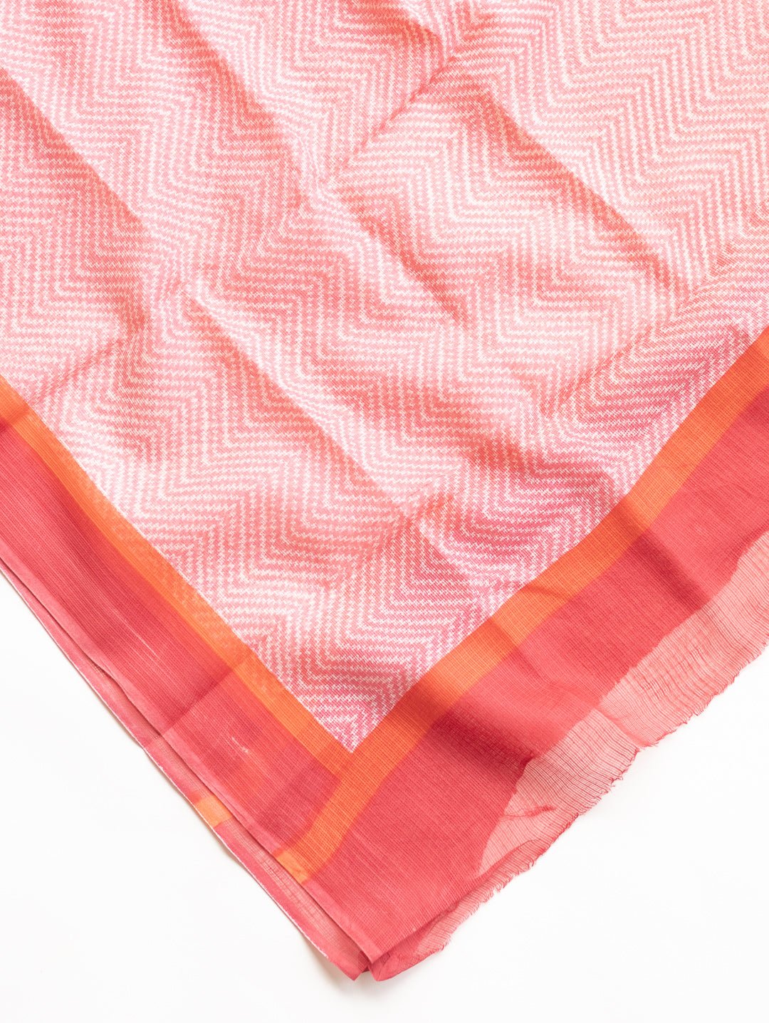 Cotton Mulmul Block Printed Unstitched Suit - 3 Piece - AINA