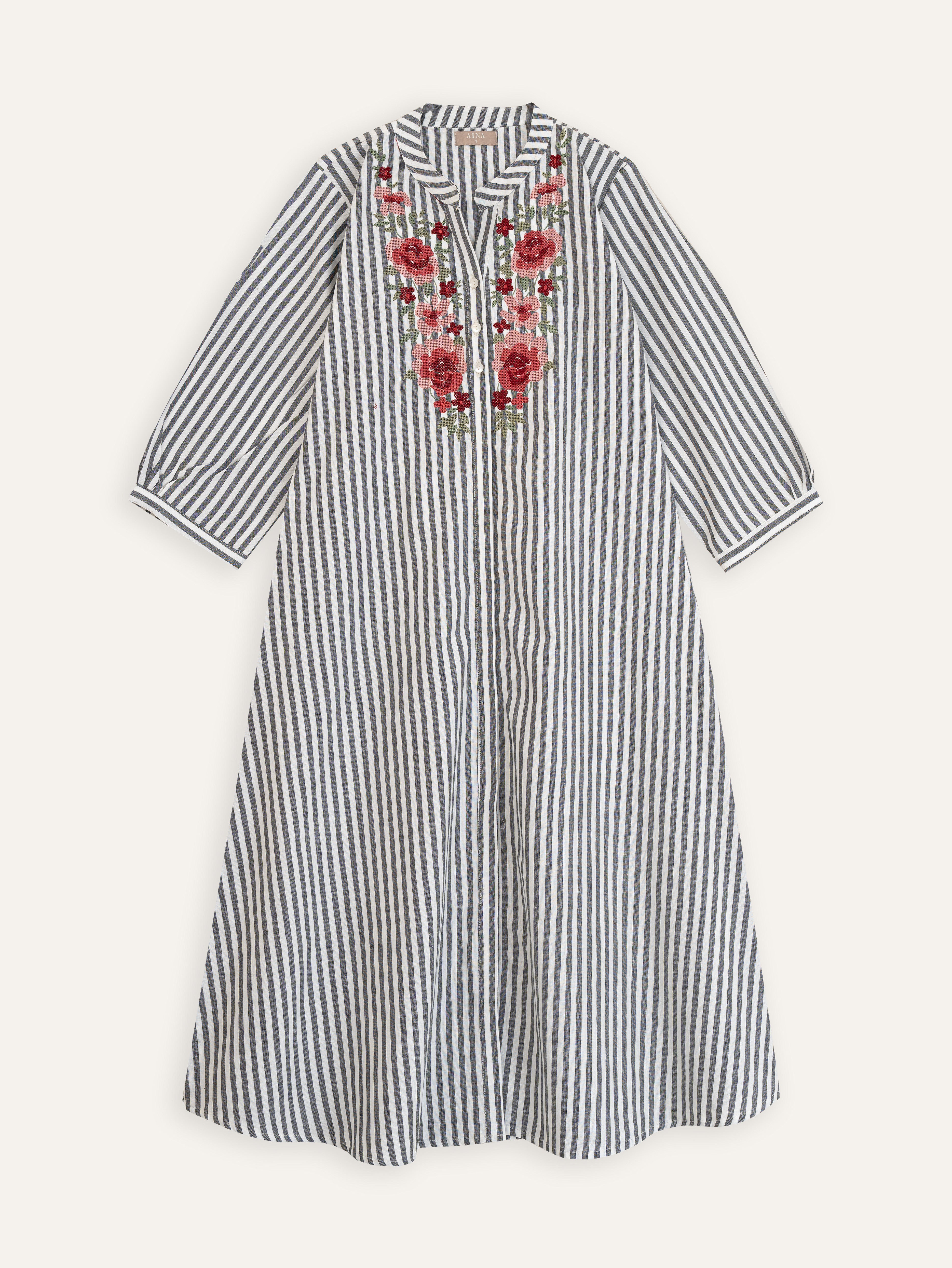 Mehra Cotton Handloom Embroidered A Line Kurta