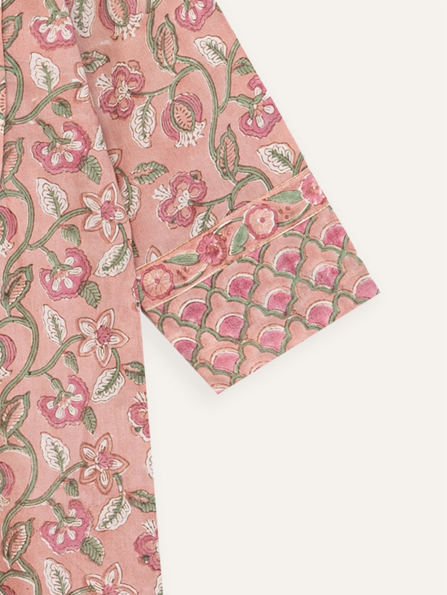 Daniya Cotton Block Printed Straight Kurta - AINA