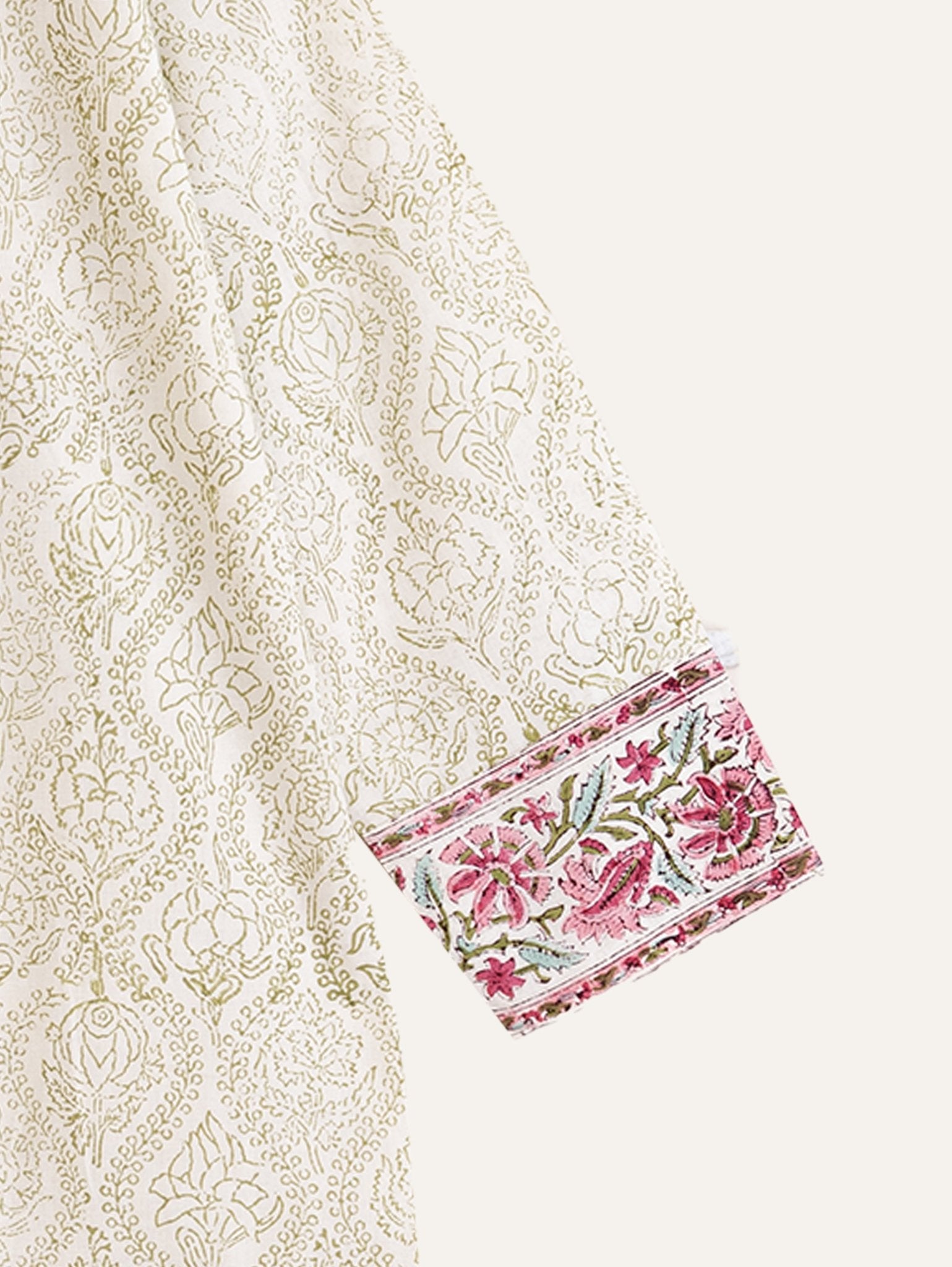 Darshi Cotton Block Printed Straight Kurta - AINA