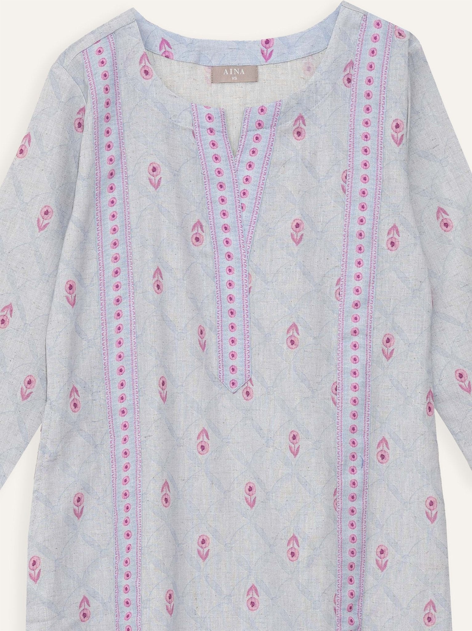 Deepali Cotton Flax Digital Print Straight Kurta - AINA