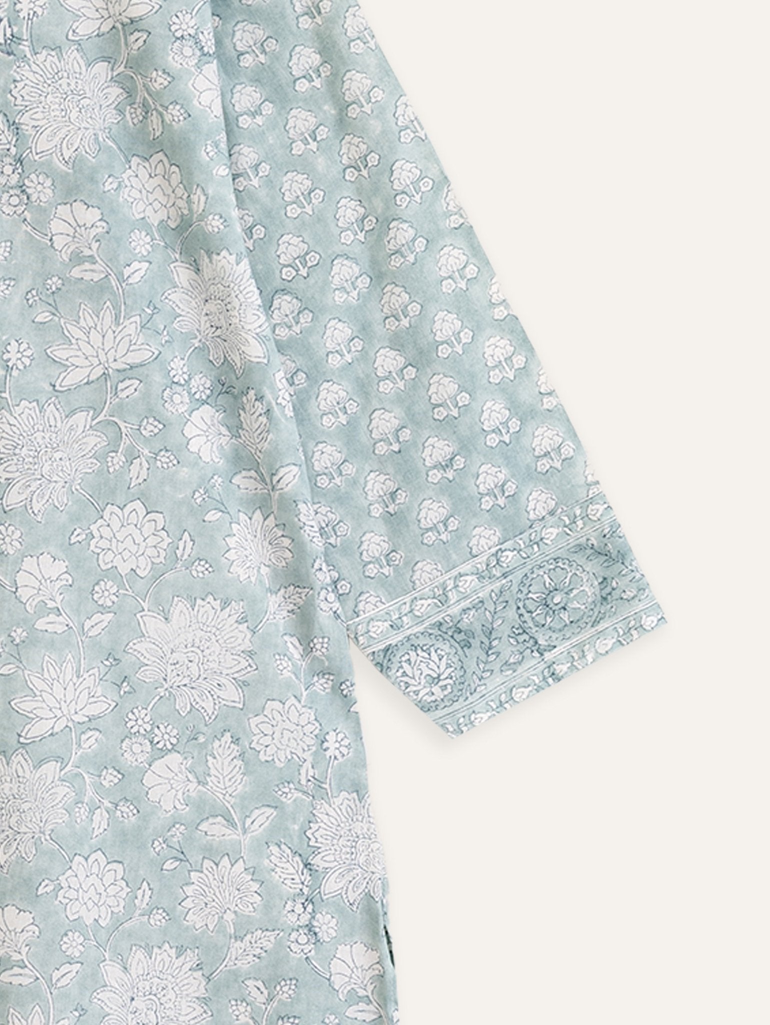 Deeva Cotton Block Printed Straight Kurta - AINA
