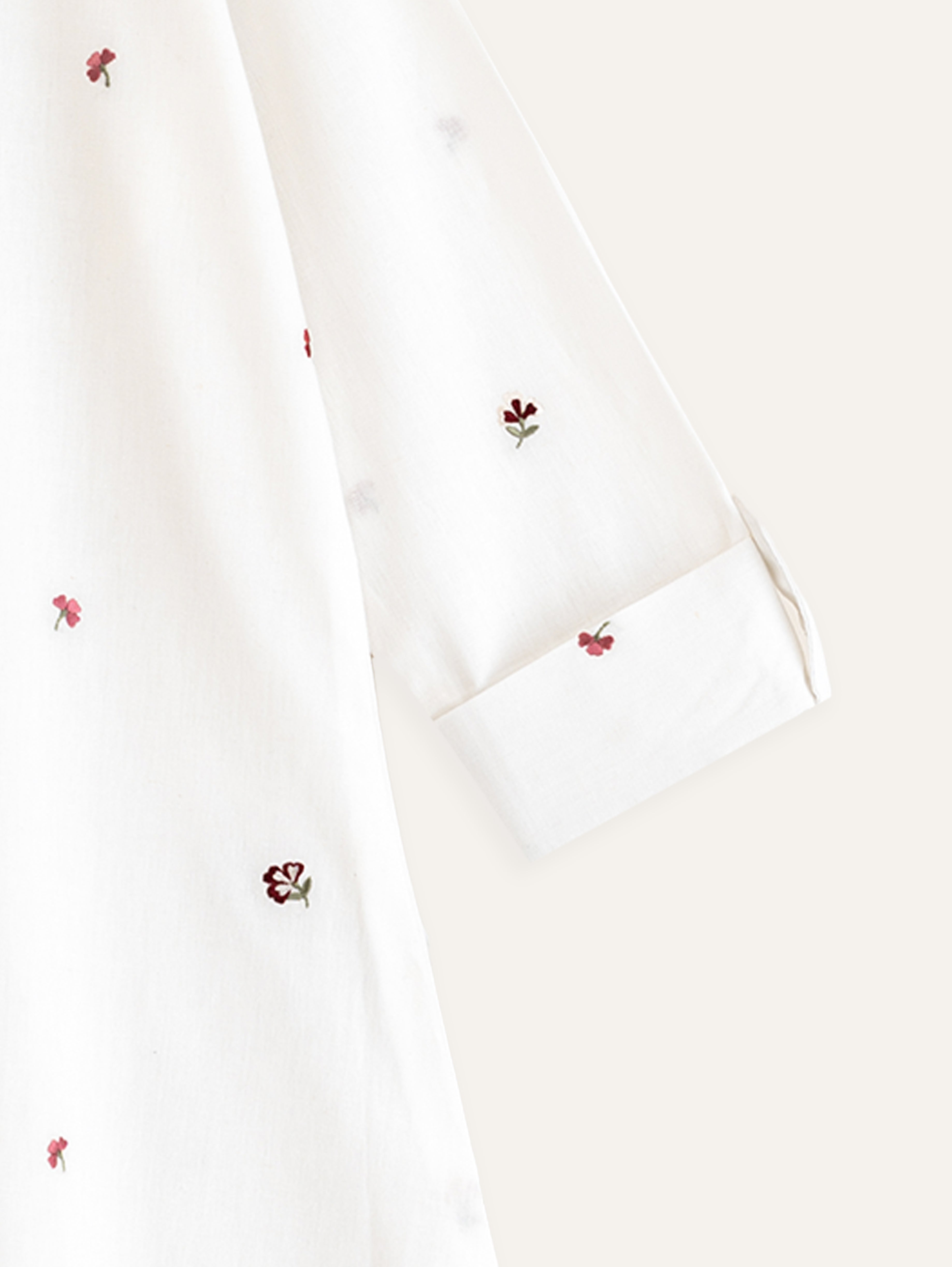 Swarna Cotton Handloom Embroidered A-Line Kurta