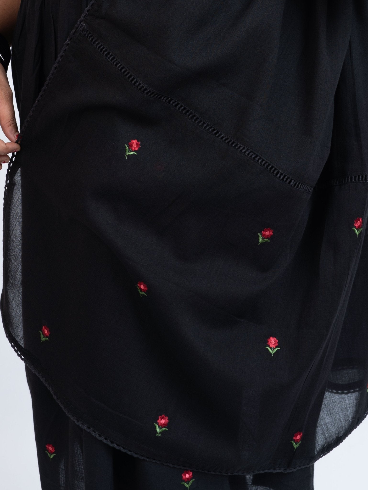 Devina Cotton Embroidered A - Line Suit Set - AINA