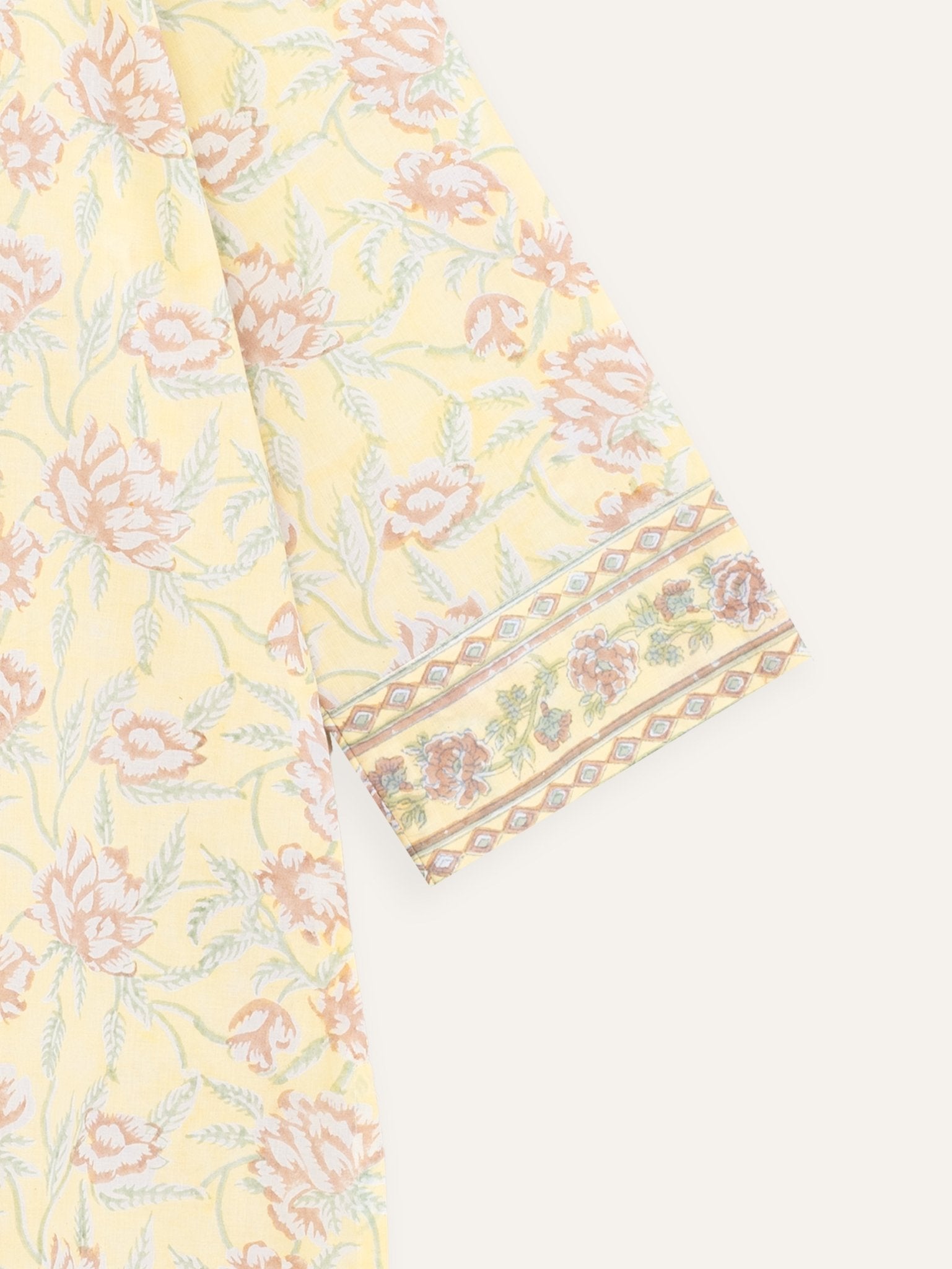 Dhaya Cotton Block Printed Straight Kurta - AINA