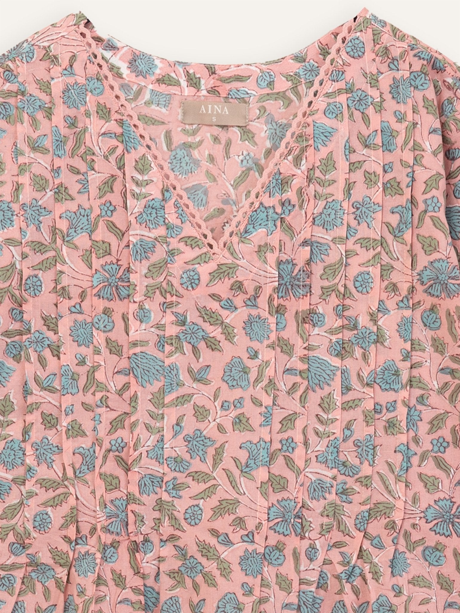 Diva Cotton Block Printed A - Line Kurta - AINA