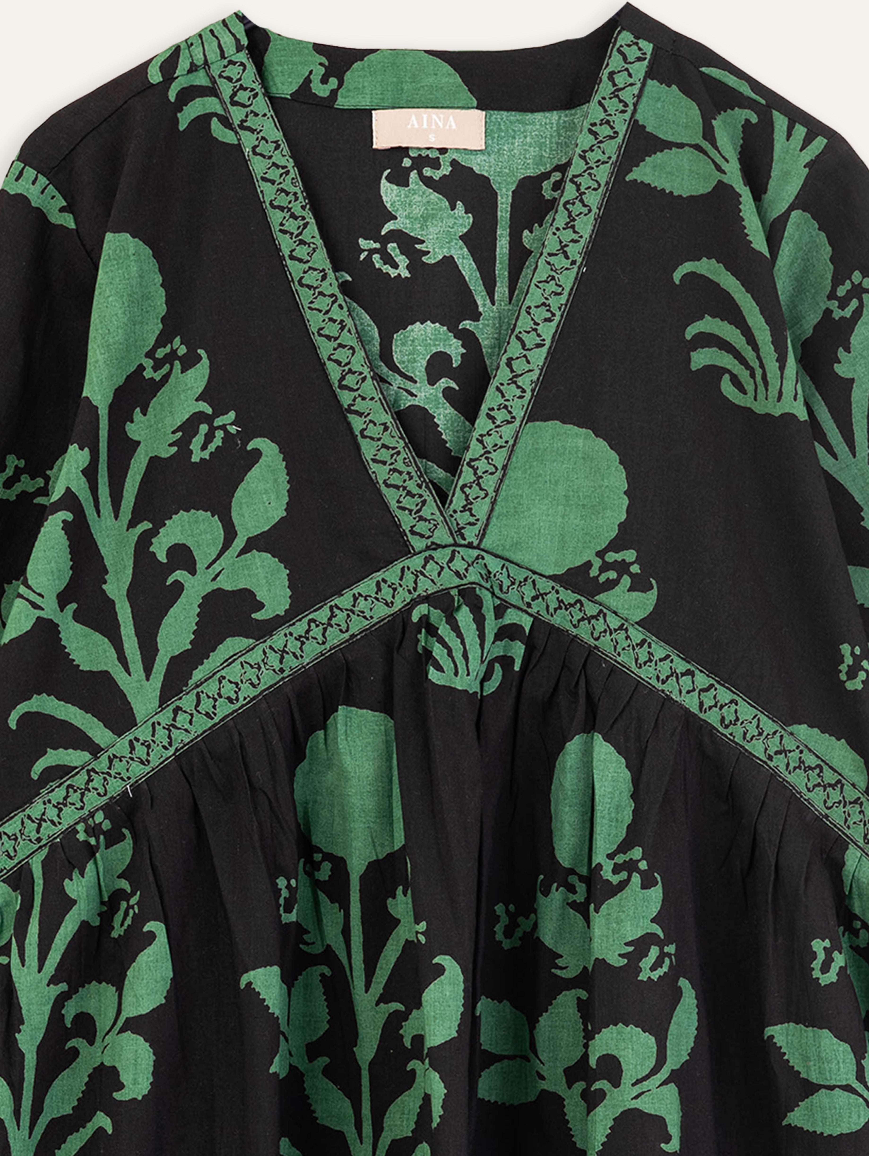 Rayha Cotton Block Printed A Line Kurta