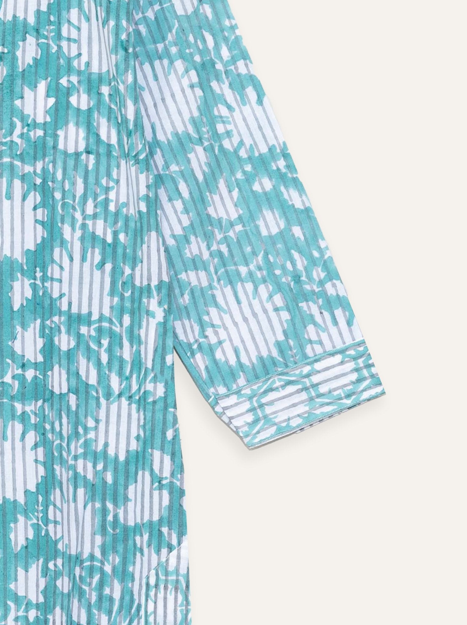 Ektha Cotton Block Printed Straight Kurta - AINA