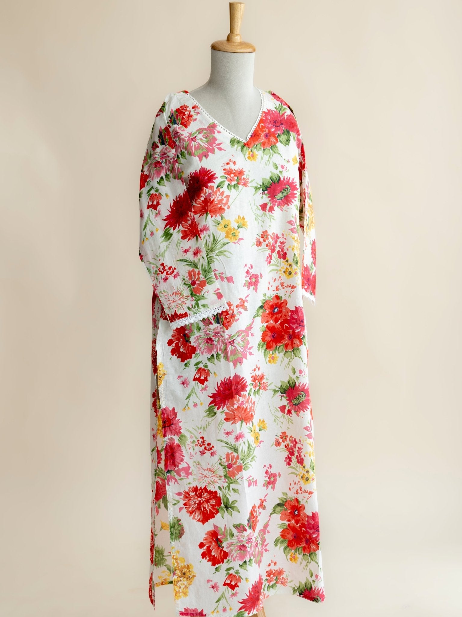 Eliza Cotton Printed Straight Kurta - AINA