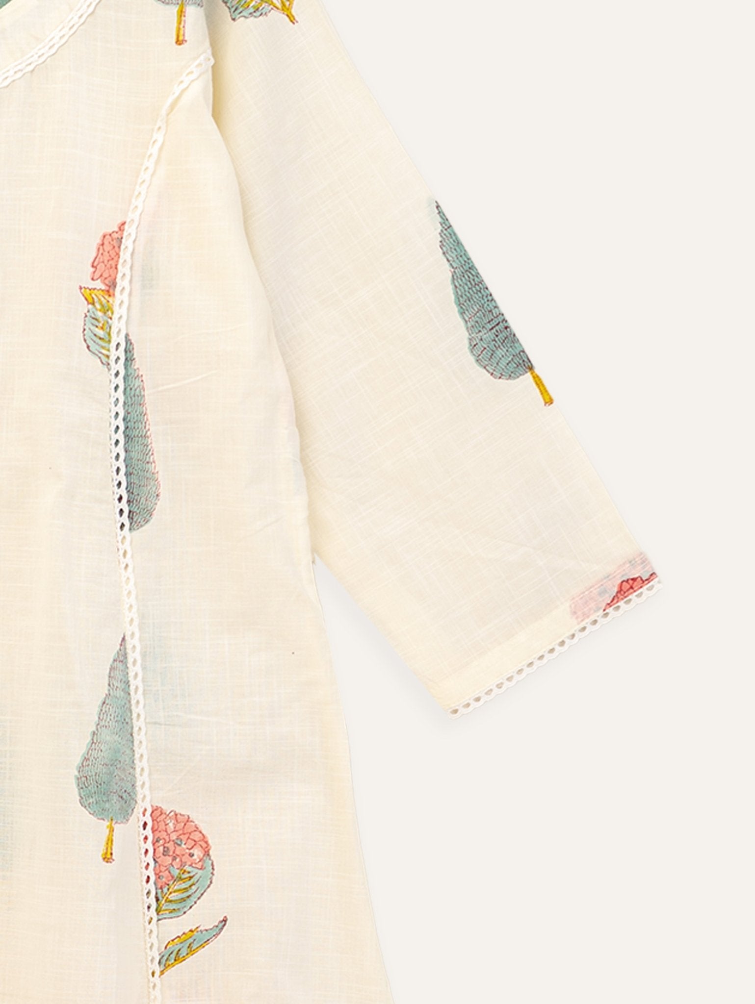 Emma Cotton Block Printed A - Line Kurta - AINA