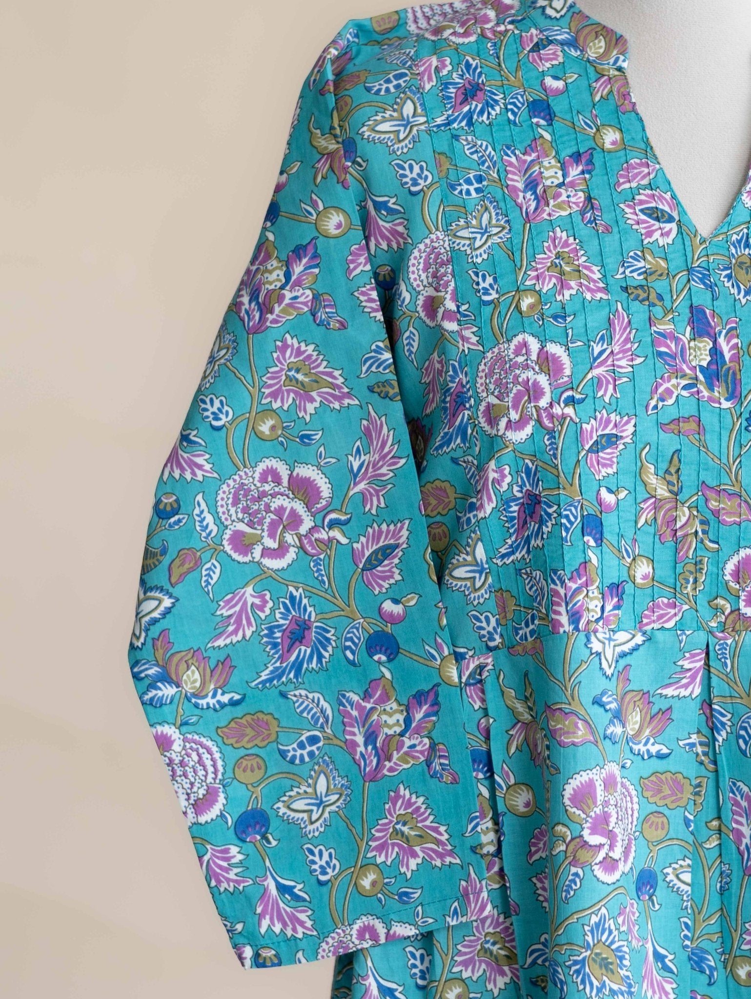 Fahima Cotton Printed A-Line Kurta - AINA