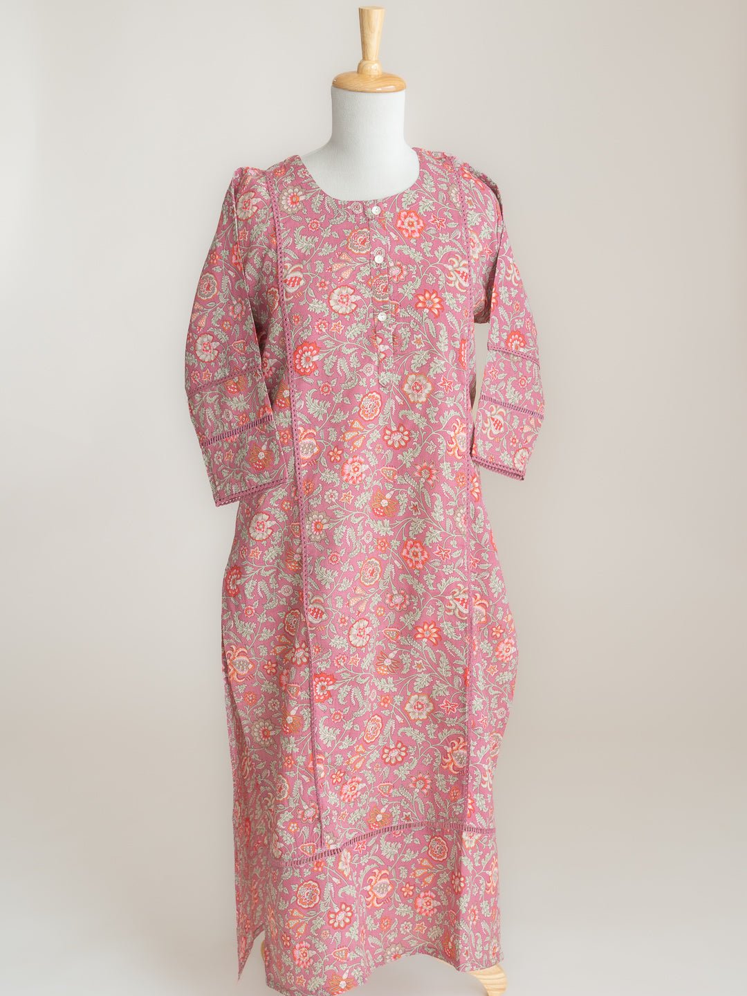 Fida Cotton Printed Straight Kurta - AINA