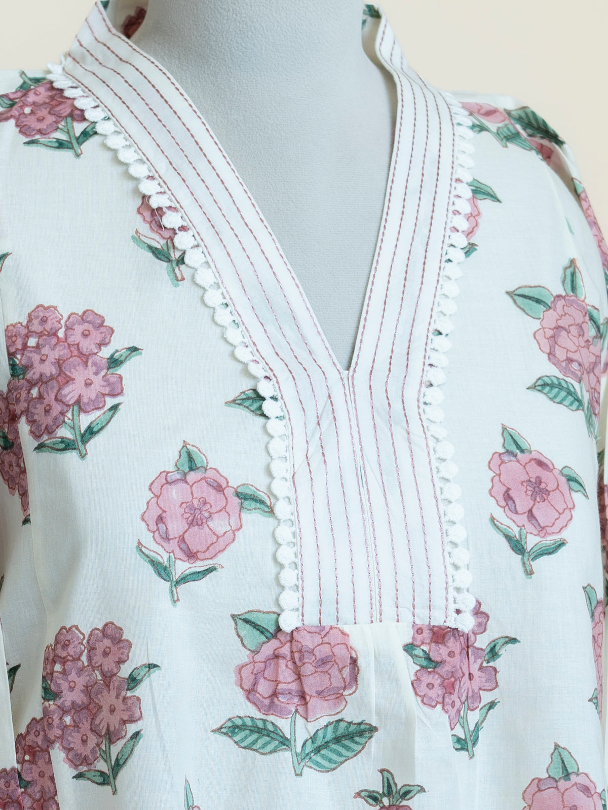 Urvika Cotton Block Printed A-Line Kurta