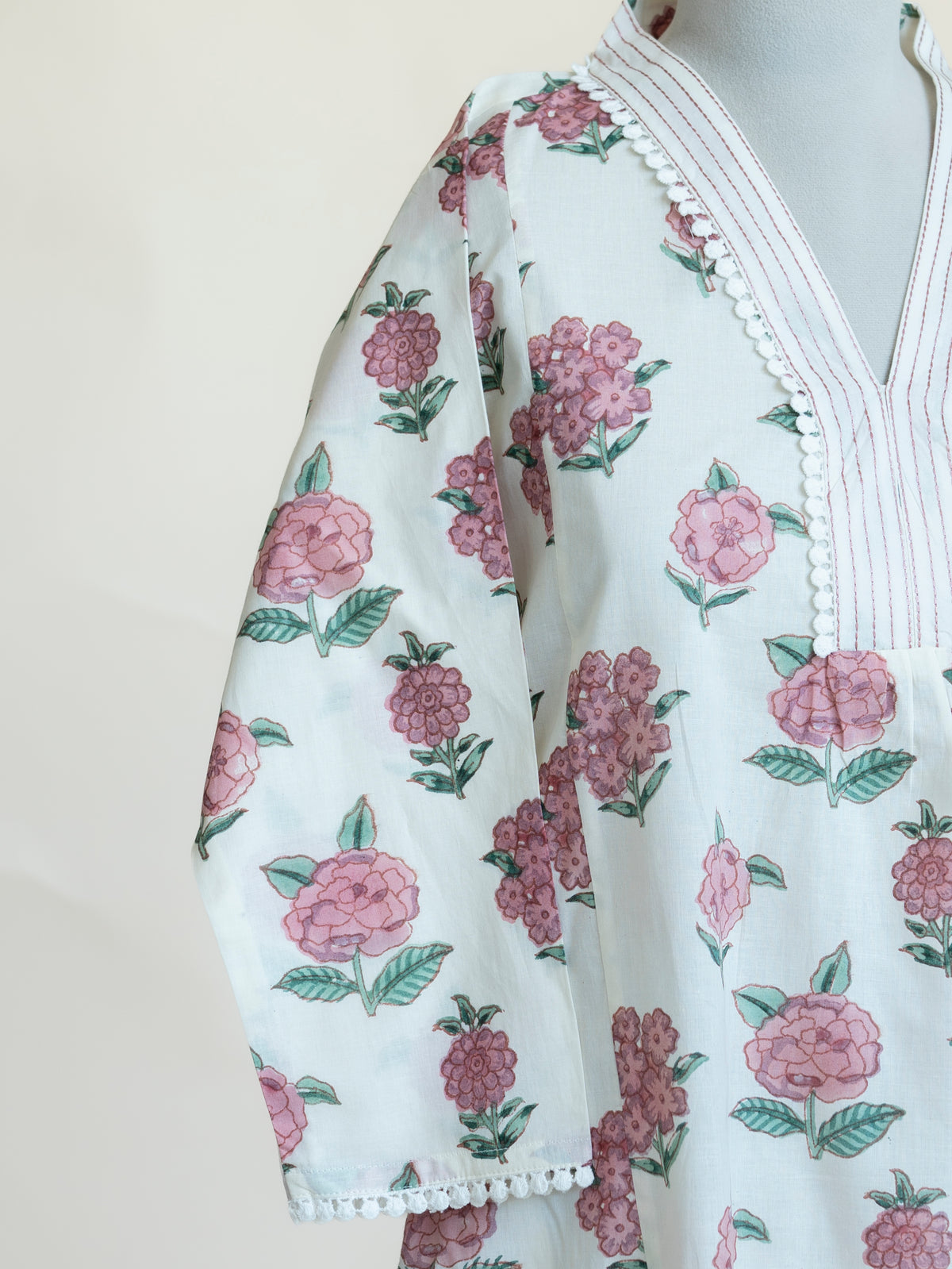 Urvika Cotton Block Printed A-Line Kurta